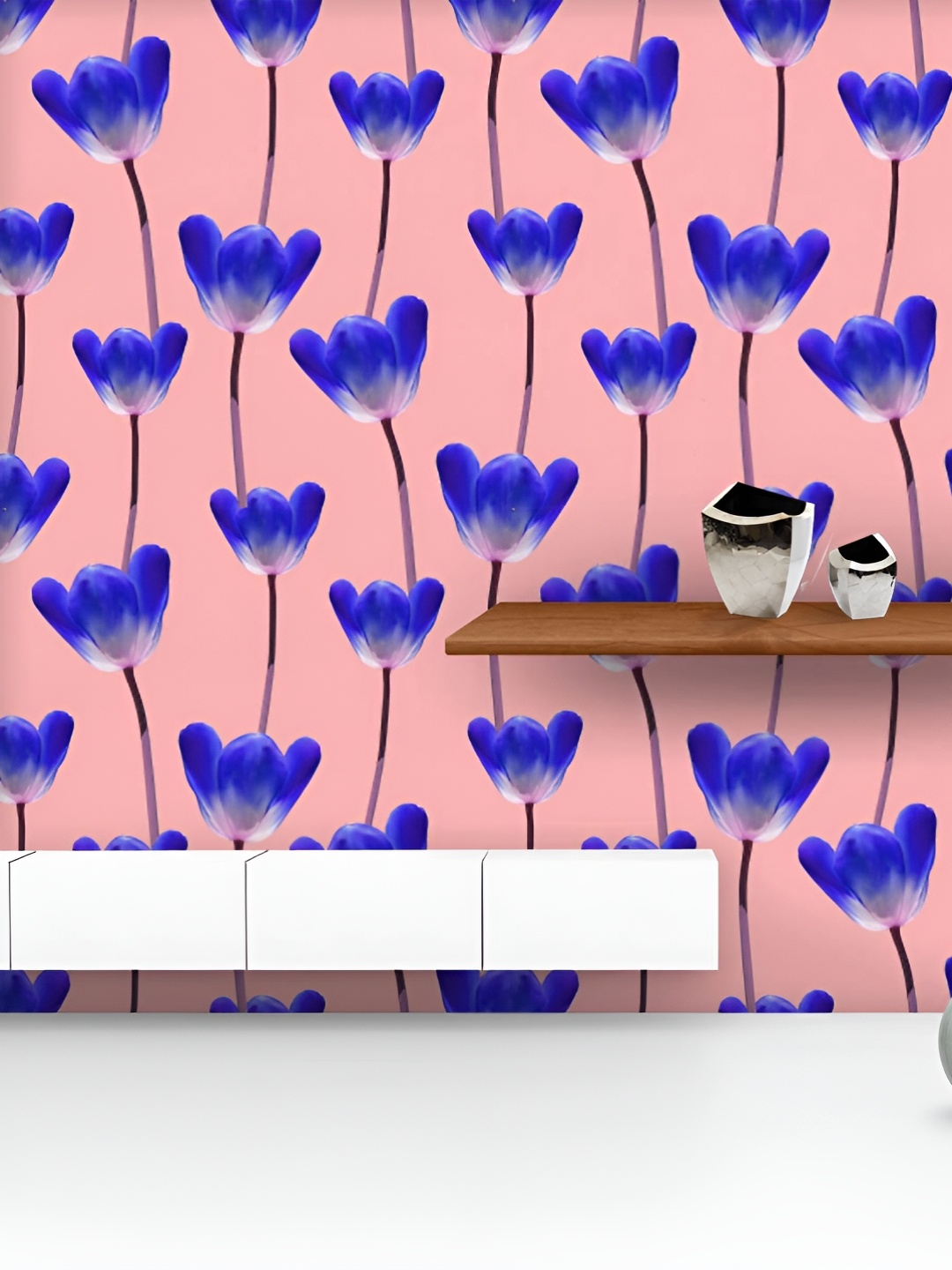 

ArtzFolio Printed UV-Resistant Anti-Bacterial D Tulips Pattern Peel & Stick Wallpaper, Multi