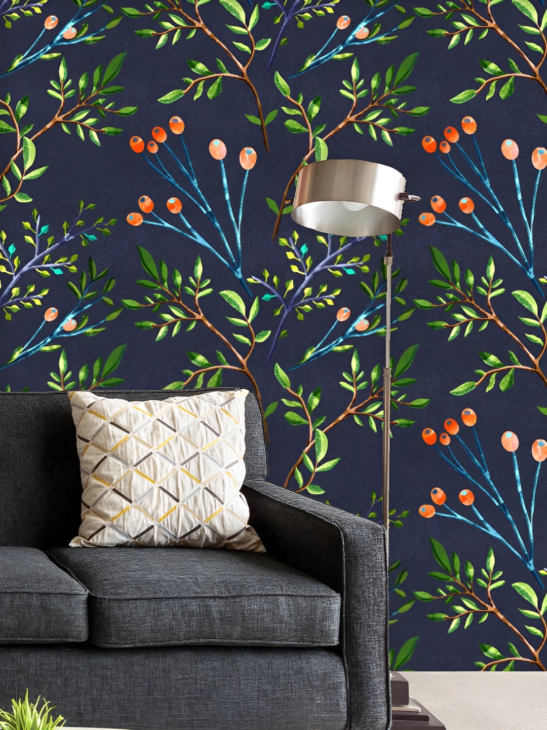 

ArtzFolio Printed UV-Resistant Anti-Bacterial Floral Botanical Pattern Peel & Stick Wallpaper, Multi
