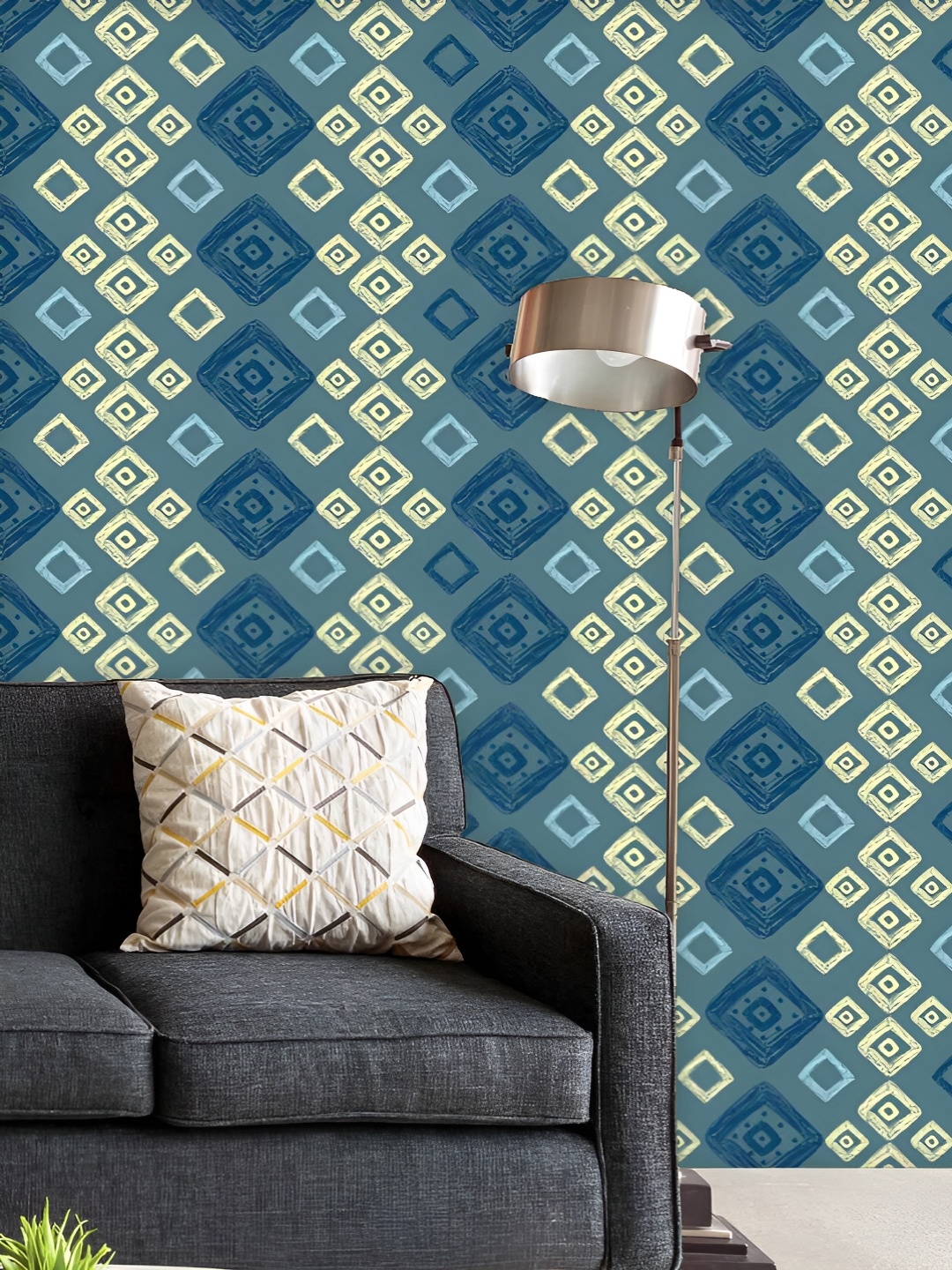 

ArtzFolio Printed UV-Resistant Anti-Bacterial Geometric Art Peel & Stick Wallpaper, Multi