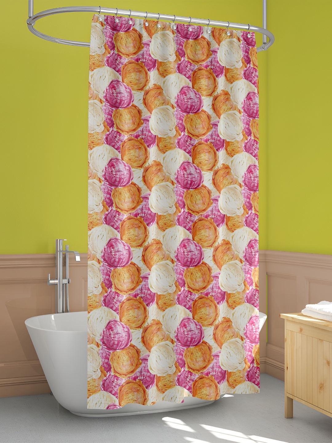 

ArtzFolio Single Piece Waterproof Polyester Shower Curtain, Multi