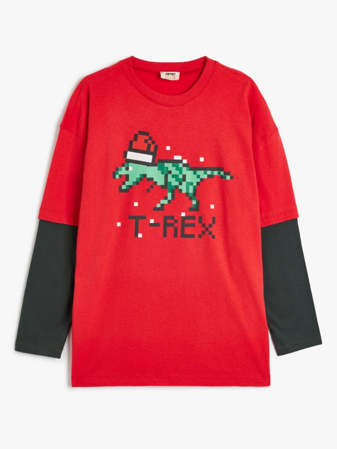 

Koton Boys Graphic Printed Round Neck Cotton T-shirt, Red