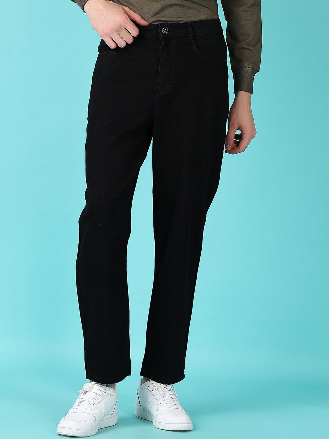 

V-Mart Men Heavy Fade Mid-Rise Jeans, Black