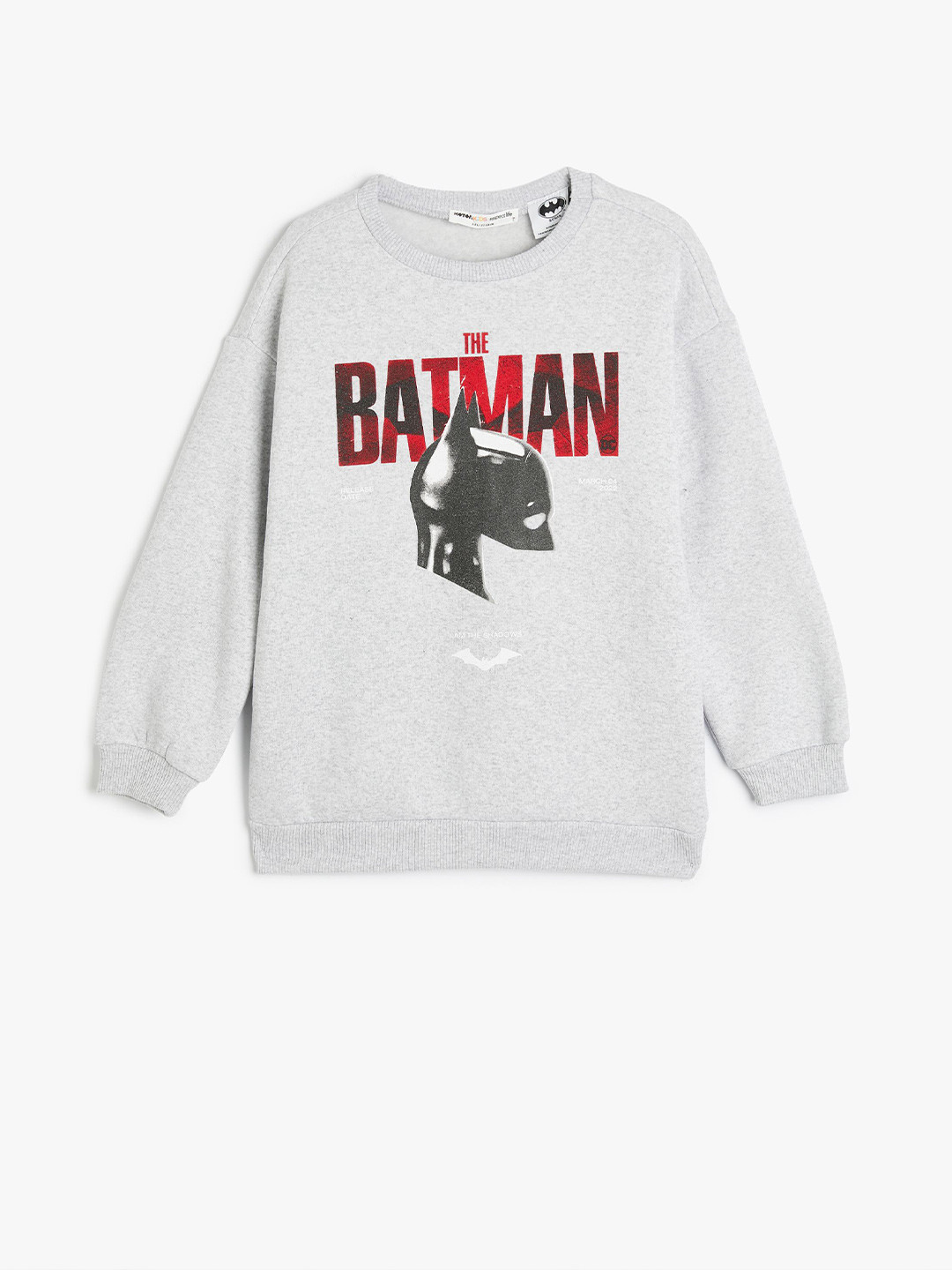 

Koton Boys Printed Round Neck Pullover Sweatshirt, Grey