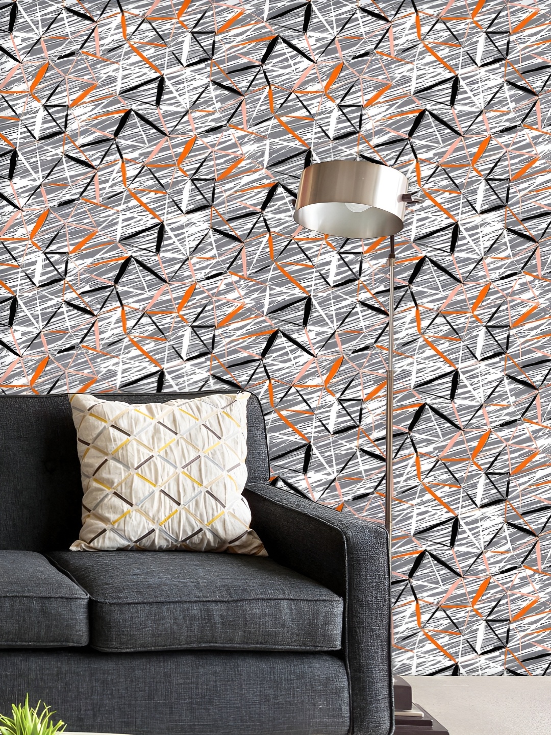 

ArtzFolio Printed UV-Resistant Anti-Bacterial Diagonal Brushstrokes Peel & Stick Wallpaper, Multi