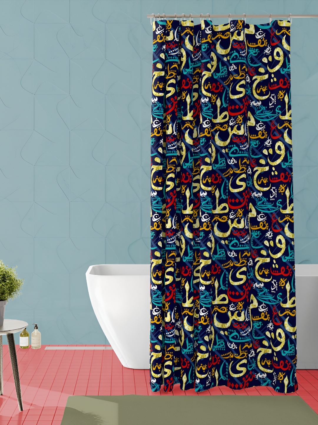 

ArtzFolio Blue & Yellow Abstract Printed Waterproof Polyester Shower Curtain