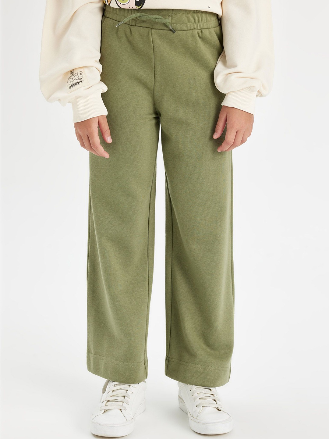 

DeFacto Girls Mid-Rise Parallel Trousers, Na