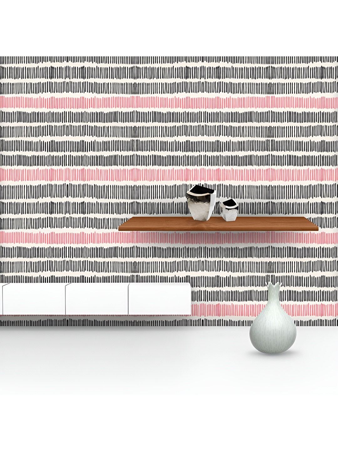

ArtzFolio Printed UV-Resistant Anti-Bacterial Abstract Lines Peel & Stick Wallpaper, Multi