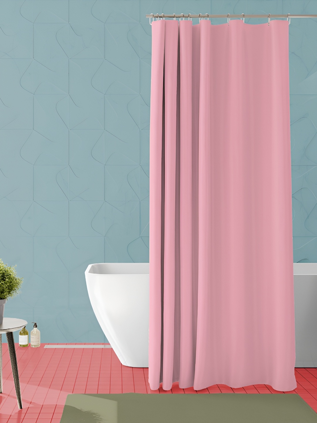 

ArtzFolio Pink Waterproof Shower Curtain