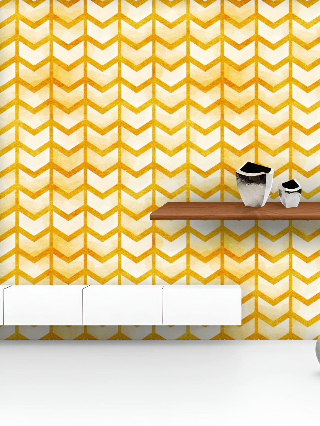

ArtzFolio Printed UV-Resistant Anti-Bacterial Watercolor Chevron Peel & Stick Wallpaper, Multi
