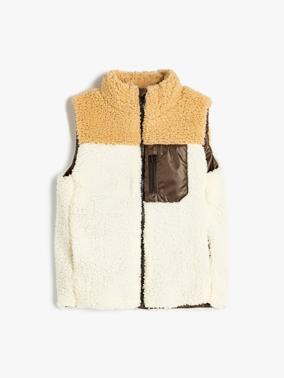 

Koton Colourblocked Tailored Jacket, Beige