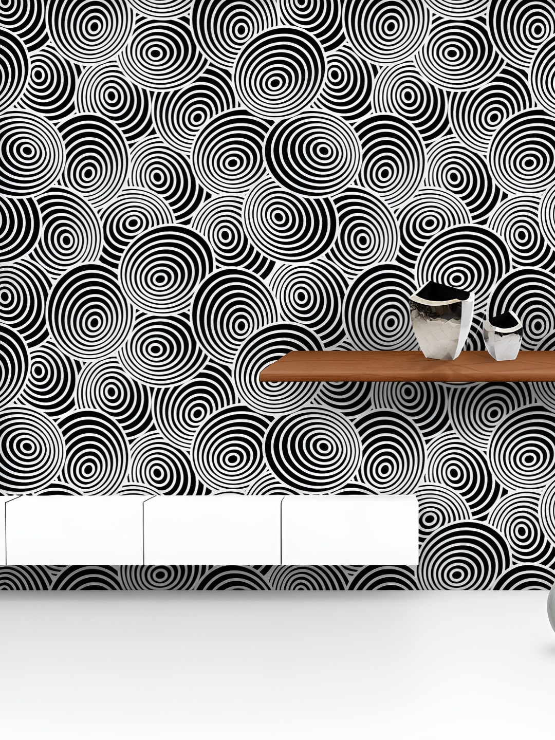 

ArtzFolio Printed UV-Resistant Anti-Bacterial Circled Life Peel & Stick Wallpaper, Multi