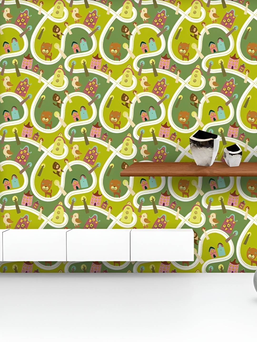 

ArtzFolio Printed UV-Resistant Anti-Bacterial RoadPeel & Stick Wallpaper, Multi