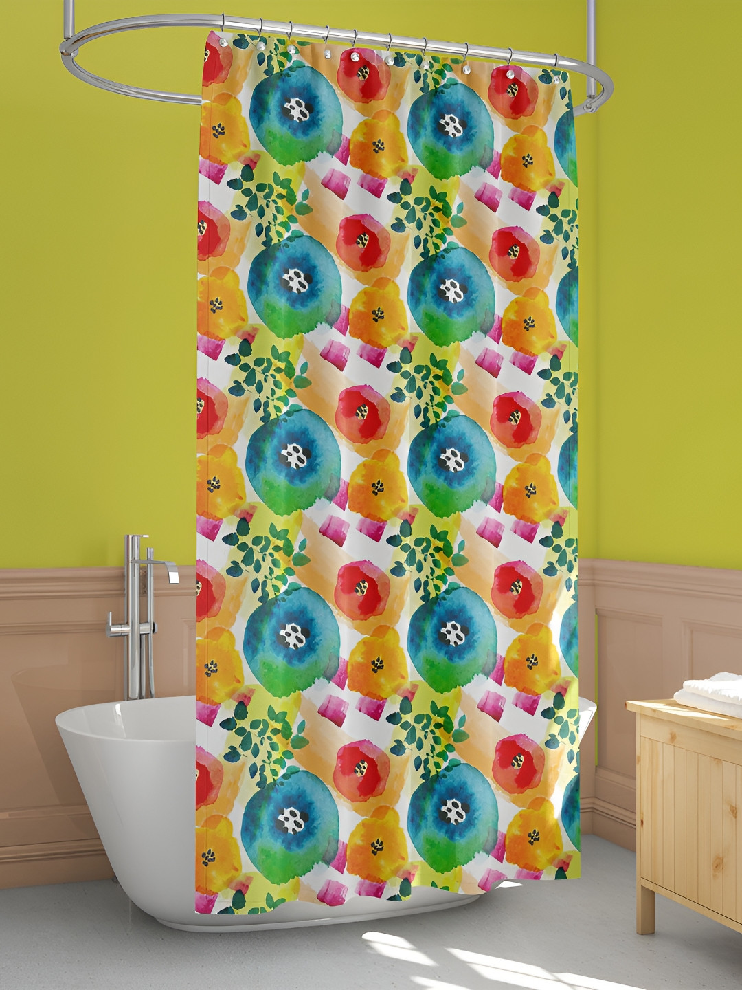

ArtzFolio Single Piece Waterproof Polyester Shower Curtain, Multi