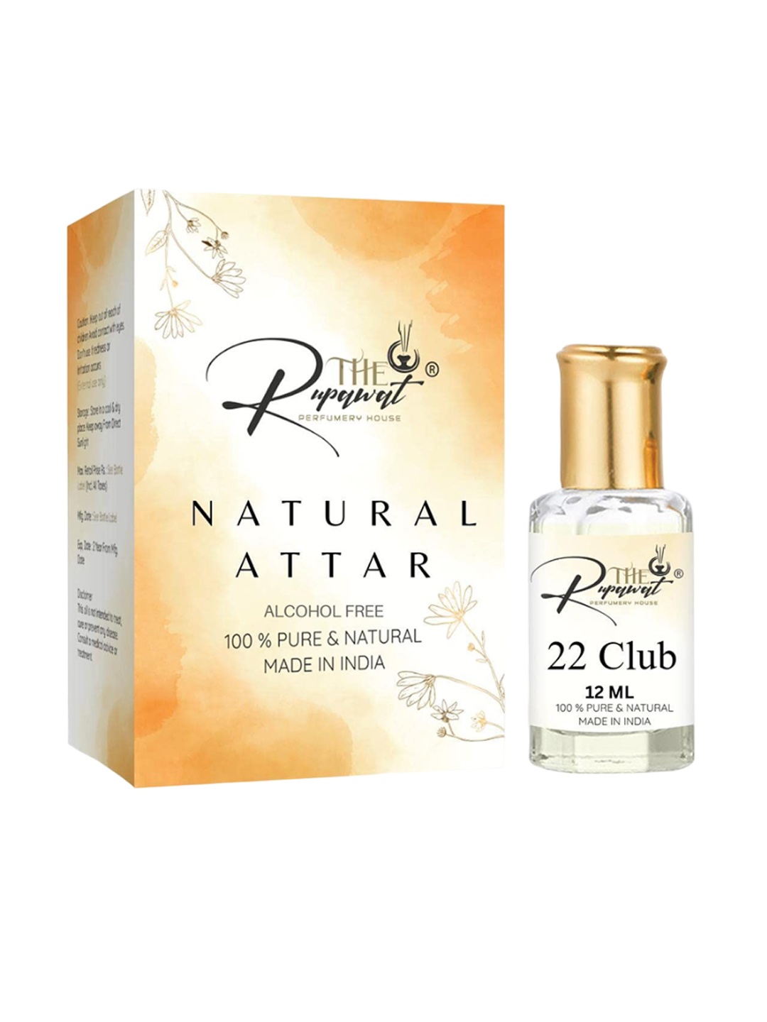 

THE RUPAWAT Perfumery House Natural Attar- 22 Club- 12 ml, Transparent