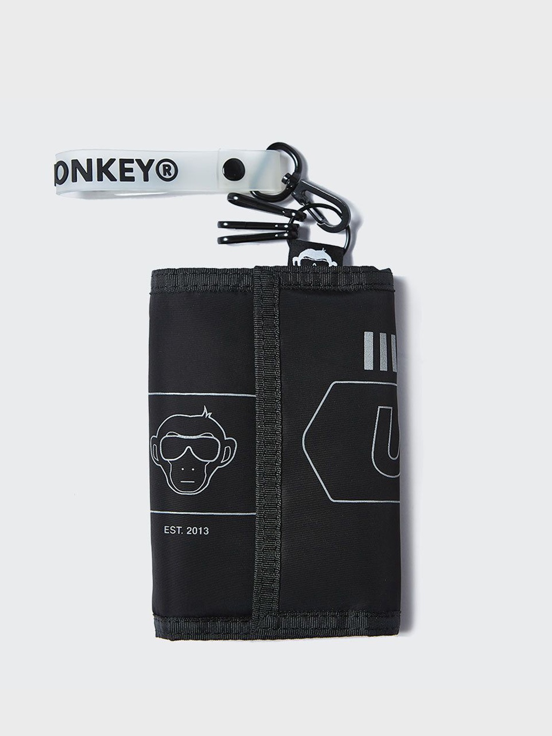 

Urban Monkey Unisex Typography Printed Three Fold Wallet, Black
