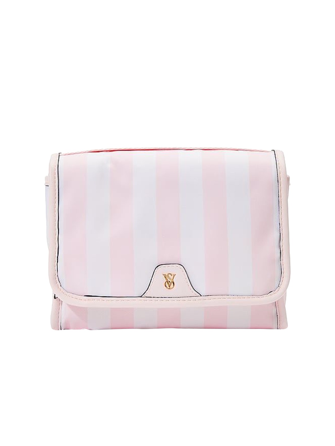 

Victoria's Secret Striped Pouch Travel Accessory, Pink