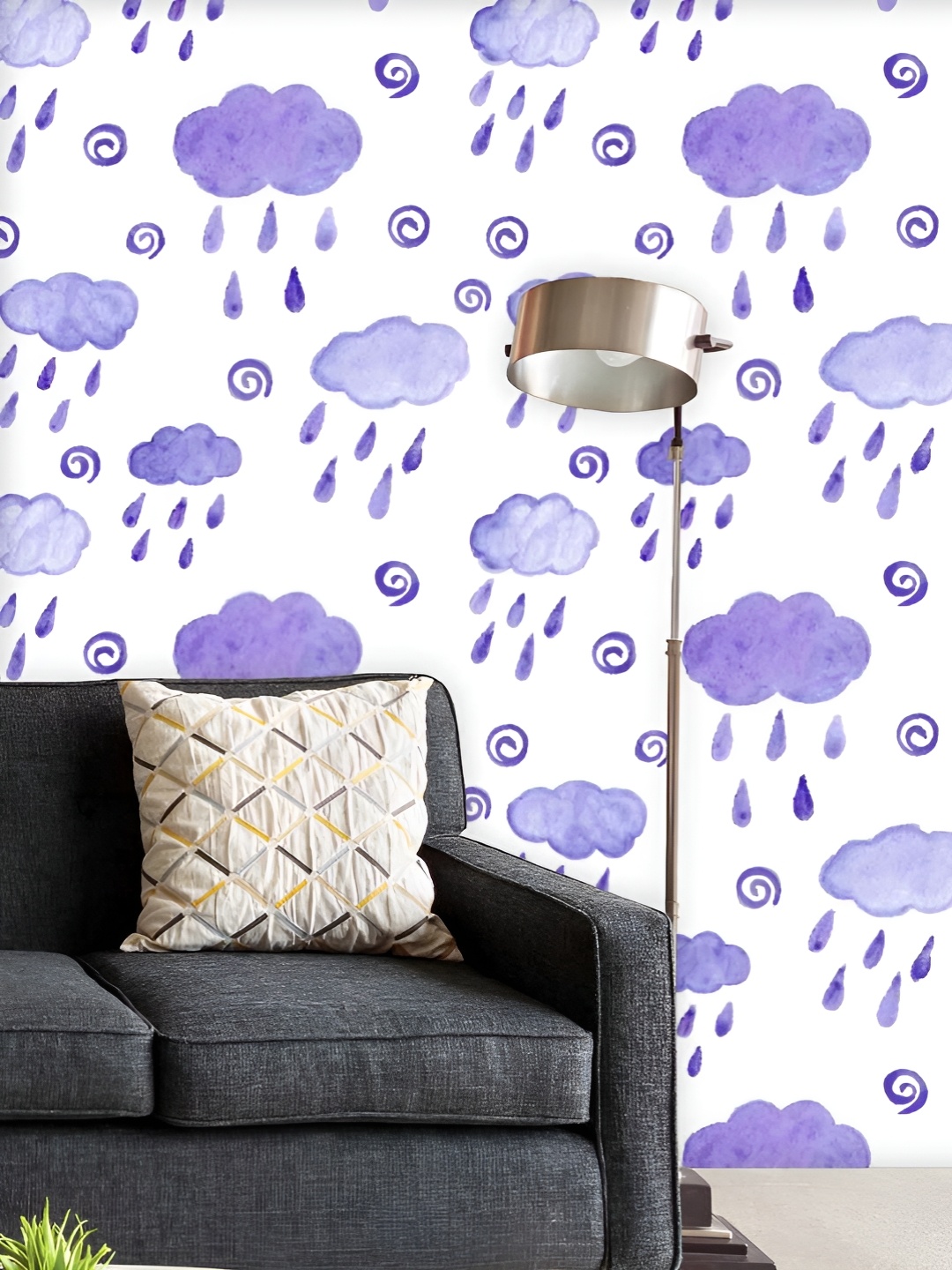 

ArtzFolio Printed UV-Resistant Anti-Bacterial Watercolor Drops Peel & Stick Wallpaper, Multi