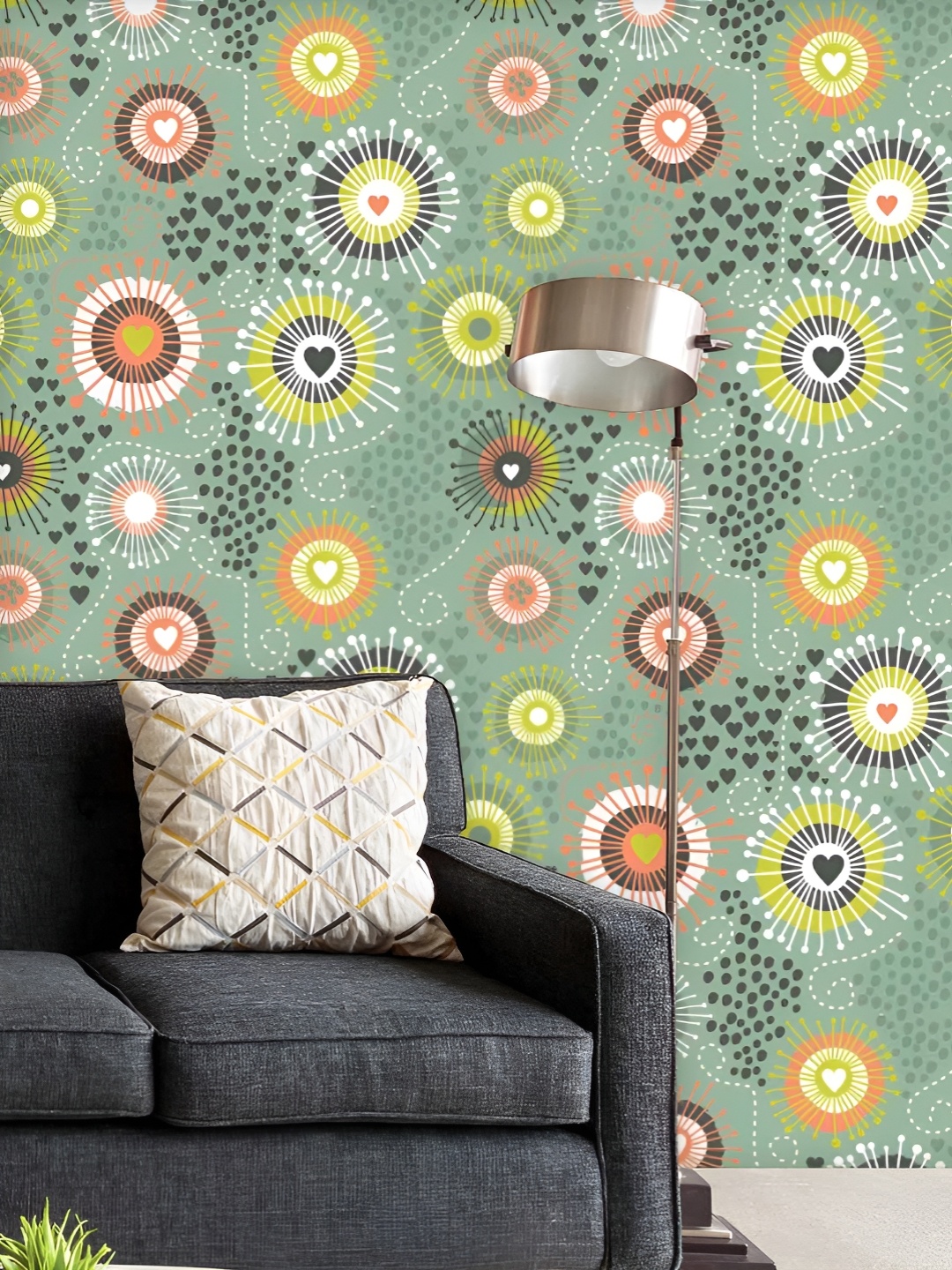 

ArtzFolio Printed UV-Resistant Anti-Bacterial Psychedelic Art Peel & Stick Wallpaper, Multi