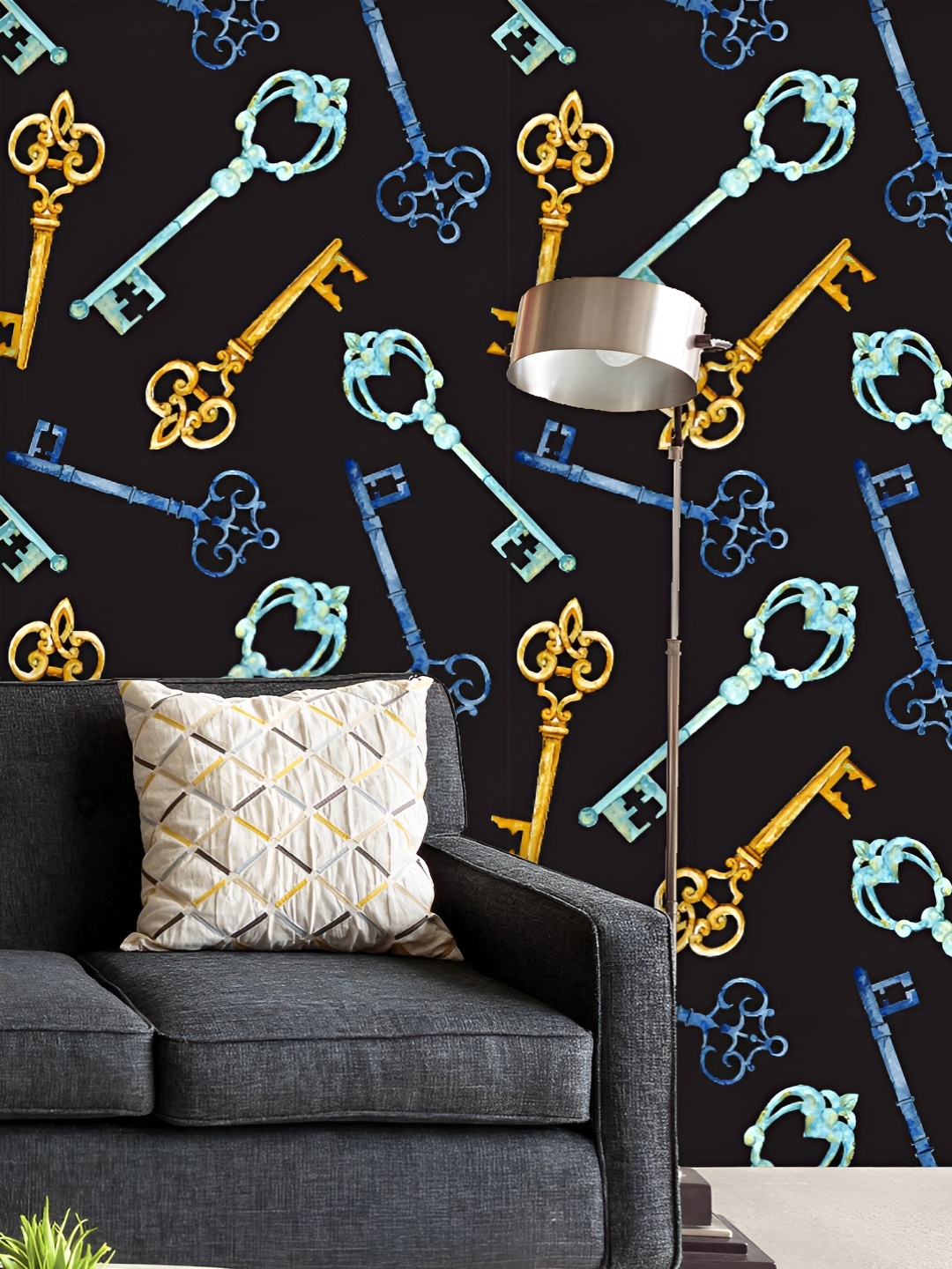 

ArtzFolio Printed UV-Resistant Anti-Bacterial Colours Keys Peel & Stick Wallpaper, Multi