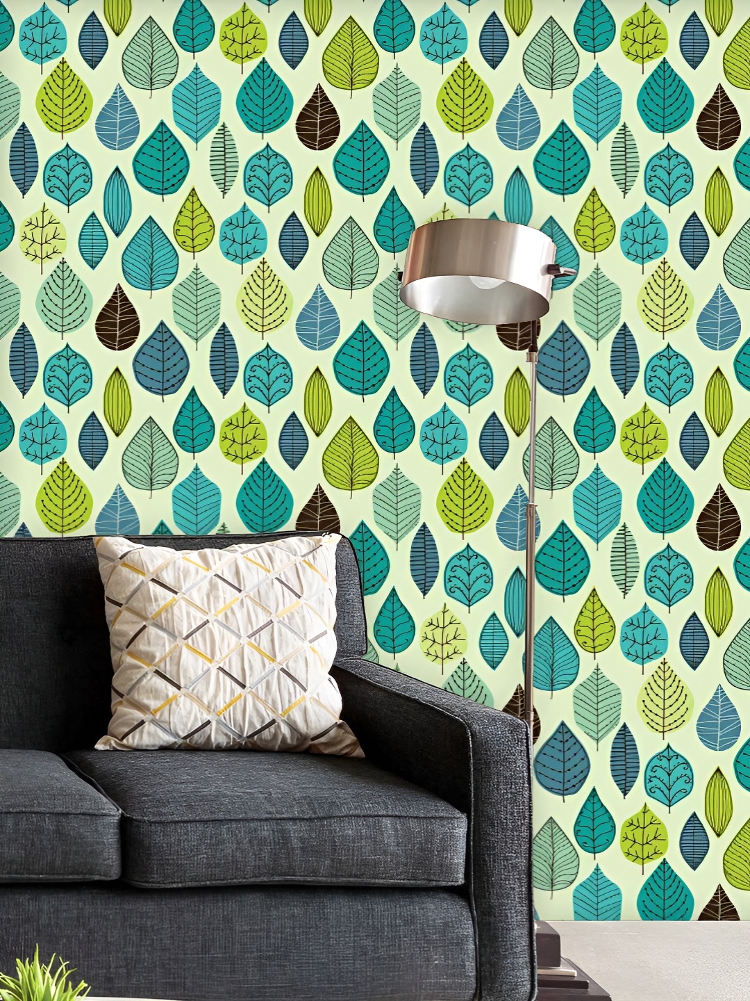 

ArtzFolio Printed UV-Resistant Anti-Bacterial Autumn Leaf Peel & Stick Wallpaper, Multi