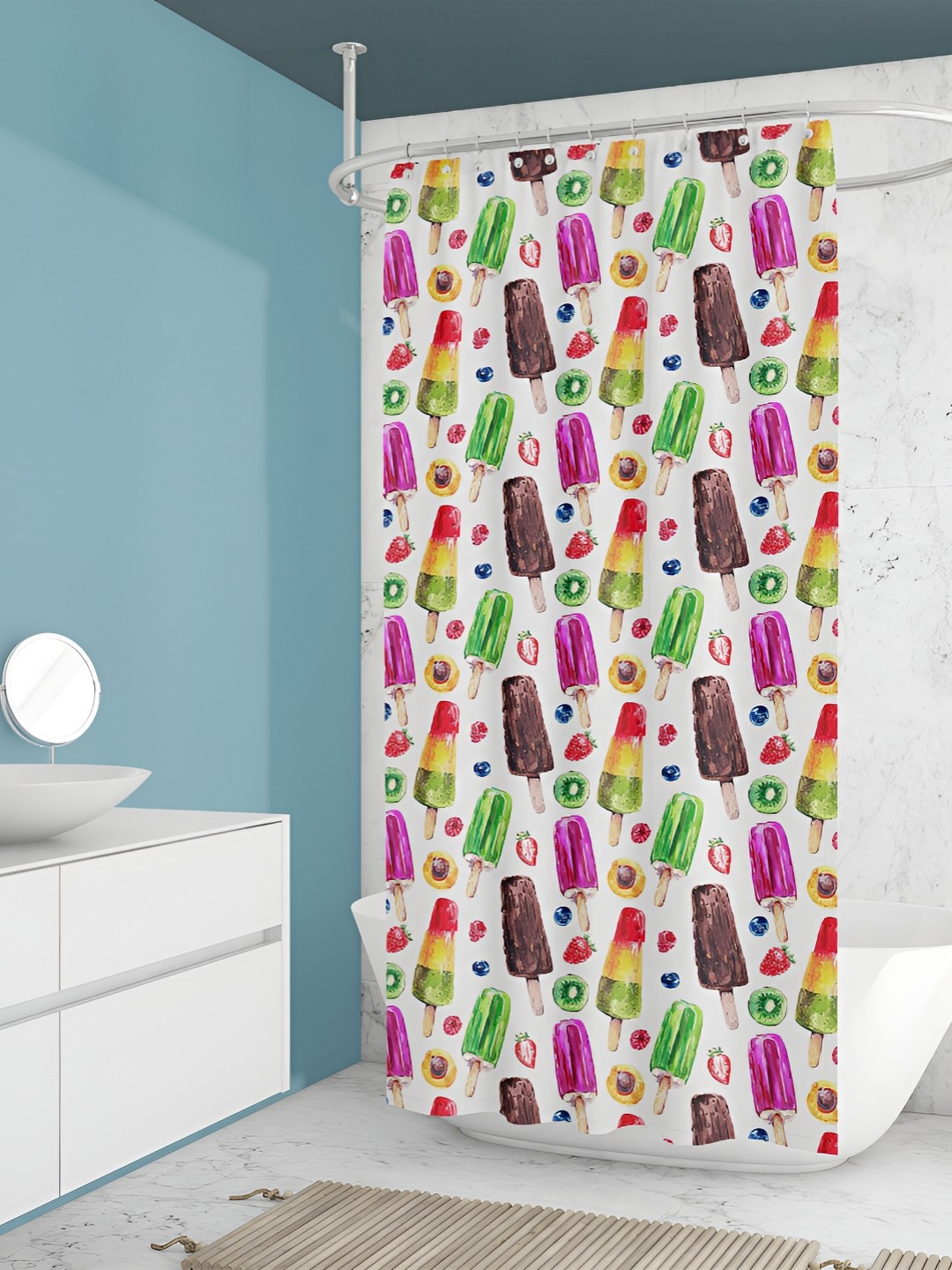 

ArtzFolio Purple and Brown Conversational Printed Waterproof Shower Curtain