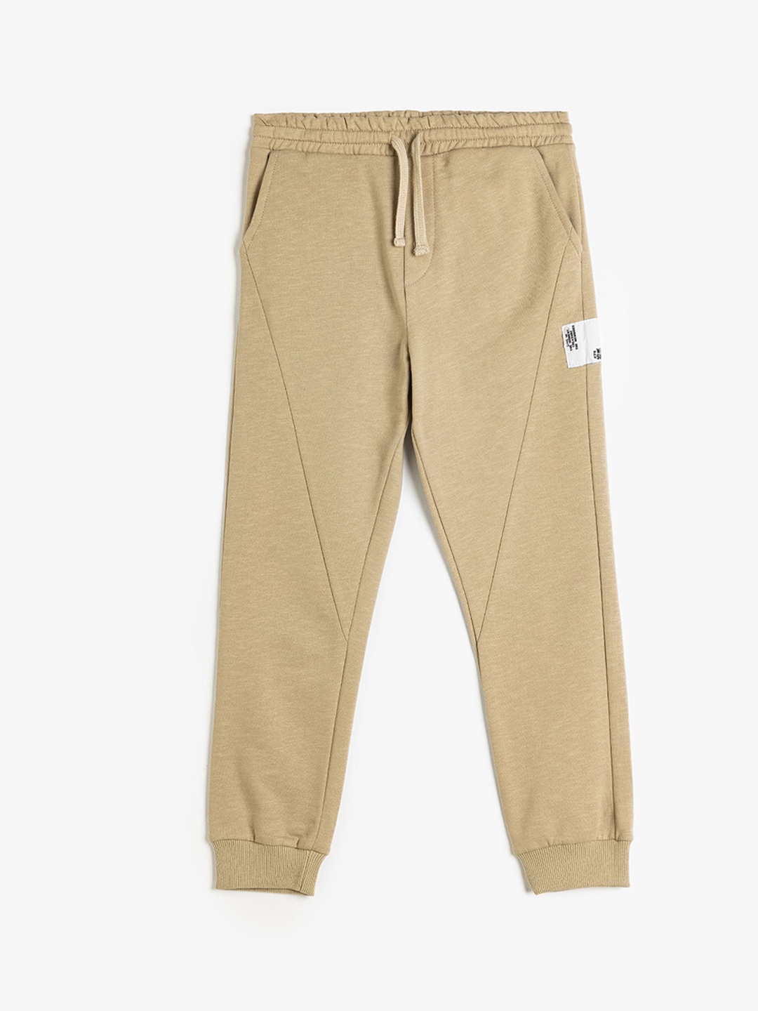 

Koton Boys Pure Cotton Mid Rise Joggers, Beige