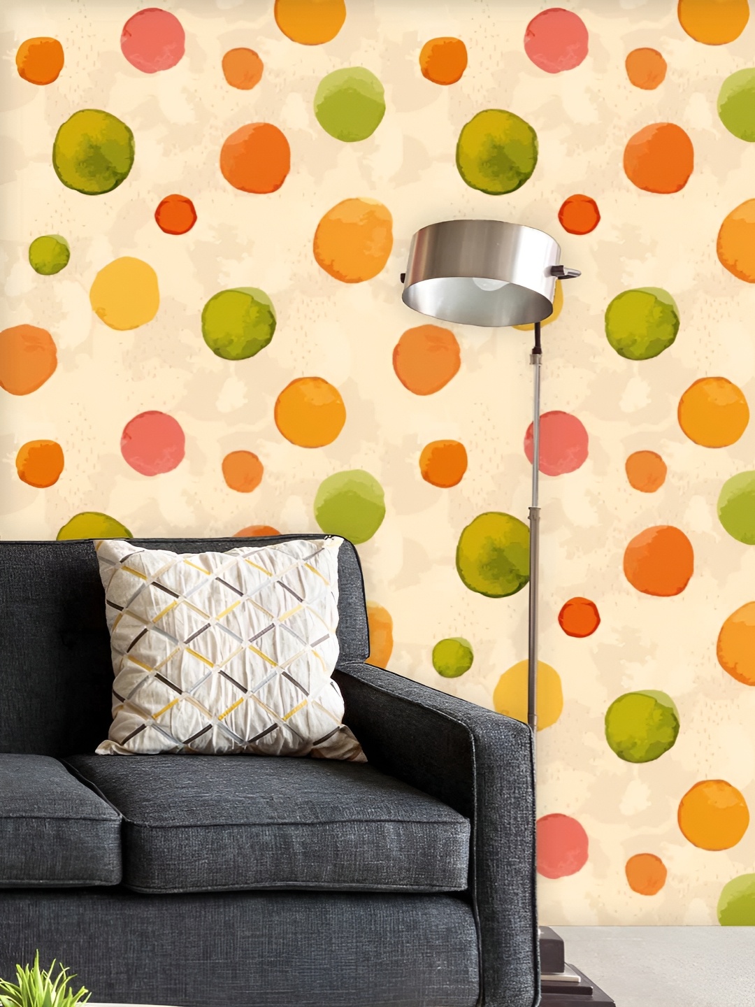 

ArtzFolio Printed UV-Resistant Anti-Bacterial Watercolor Dots Peel & Stick Wallpaper, Multi