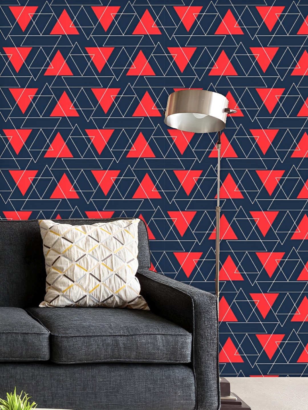 

ArtzFolio Printed UV-Resistant Anti-Bacterial Abstract Geometric Pattern Peel & Stick Wallpaper, Multi