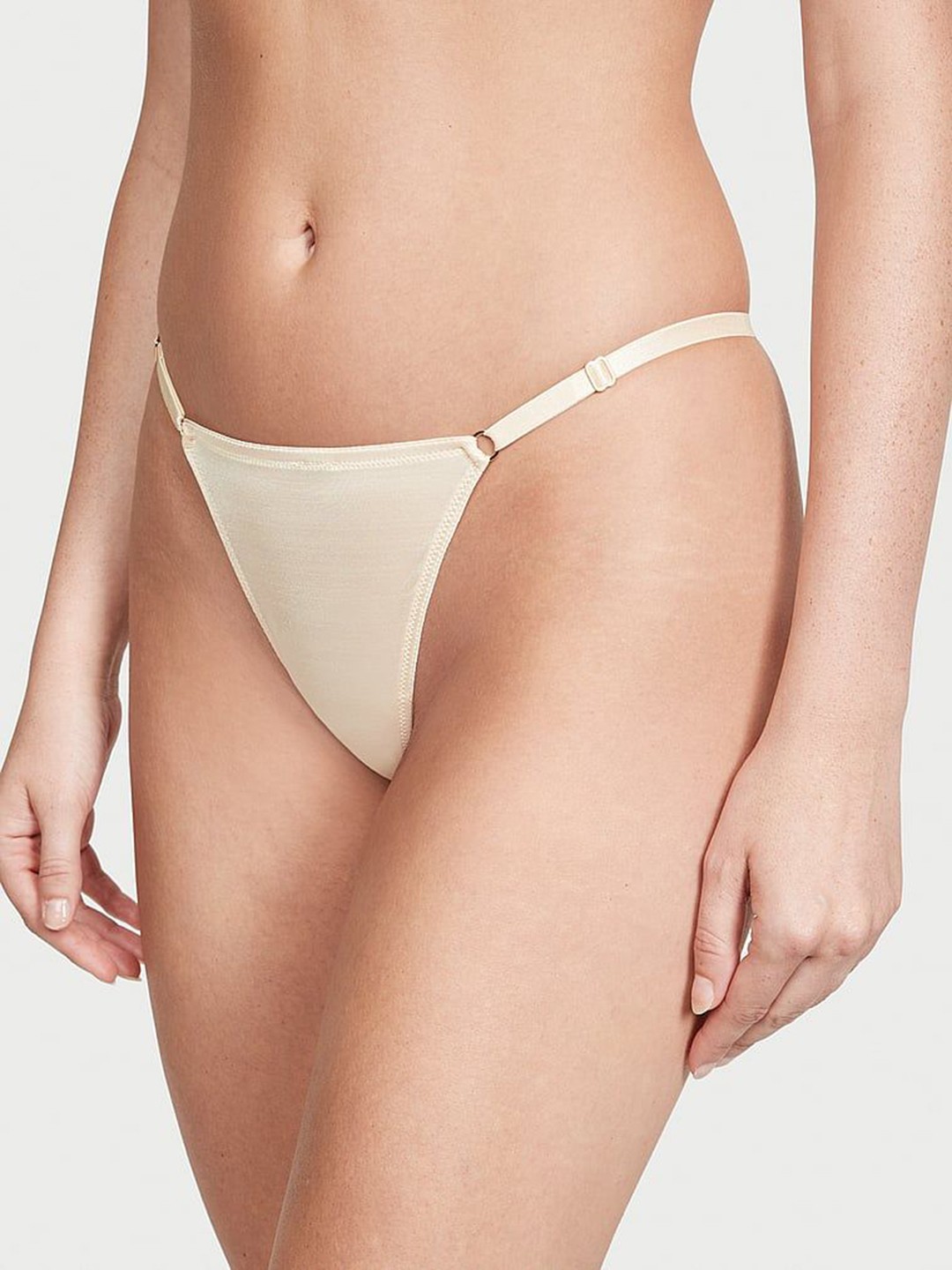 

Victoria's Secret Women Solid Low-Rise Bikini Briefs, Beige