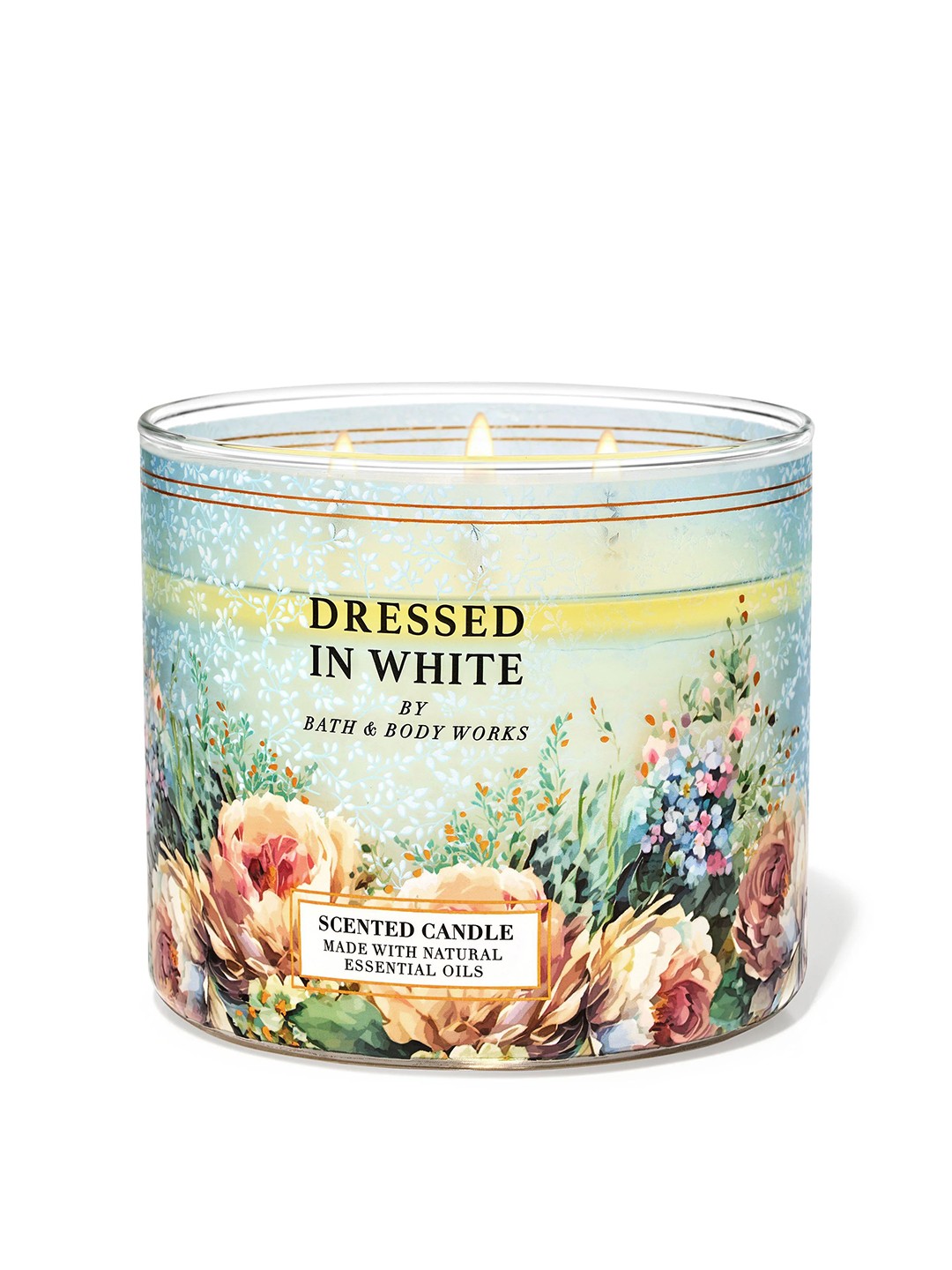 

Bath & Body Works Dressed In White 3-Wick Candle - 411g, Blue