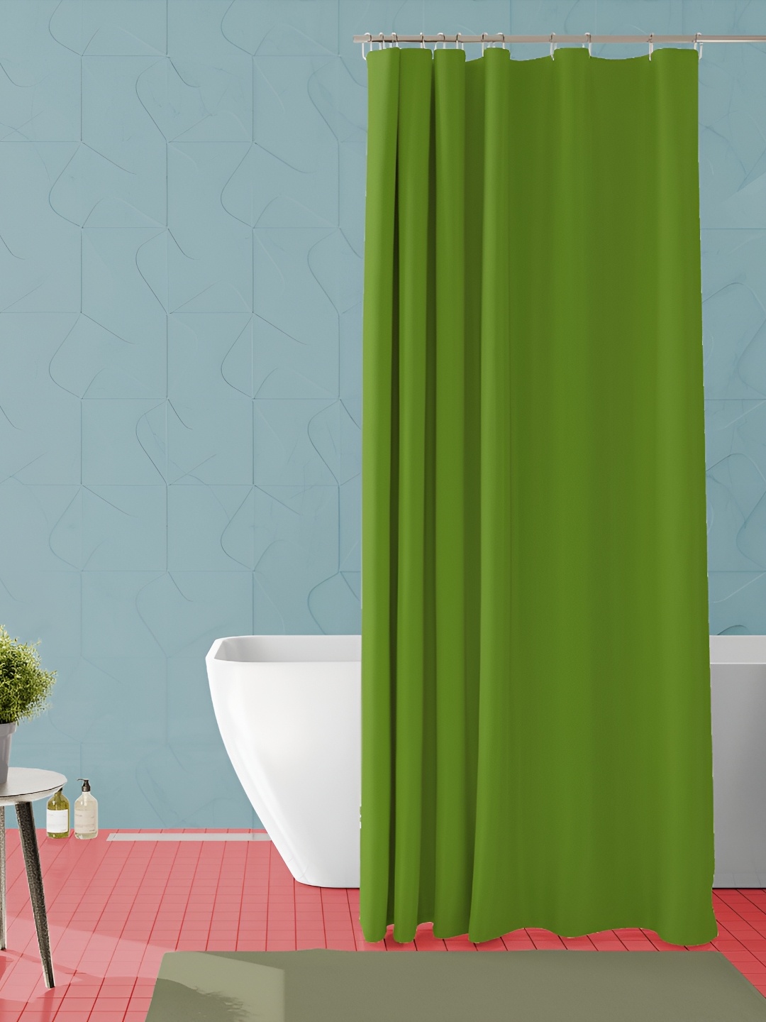 

ArtzFolio Green Waterproof Shower Curtain