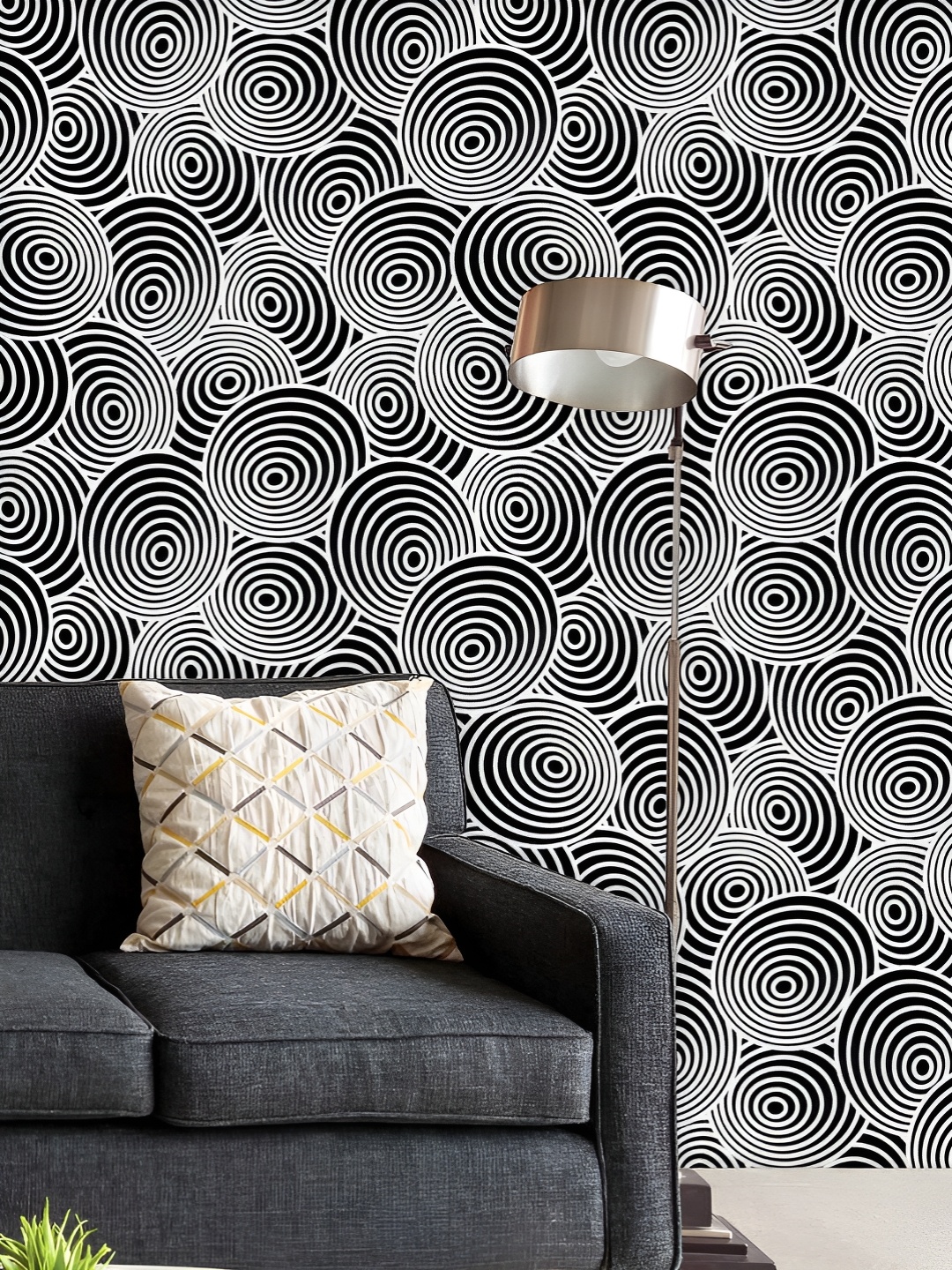 

ArtzFolio Printed UV-Resistant Anti-Bacterial Circled Life Peel & Stick Wallpaper, Multi