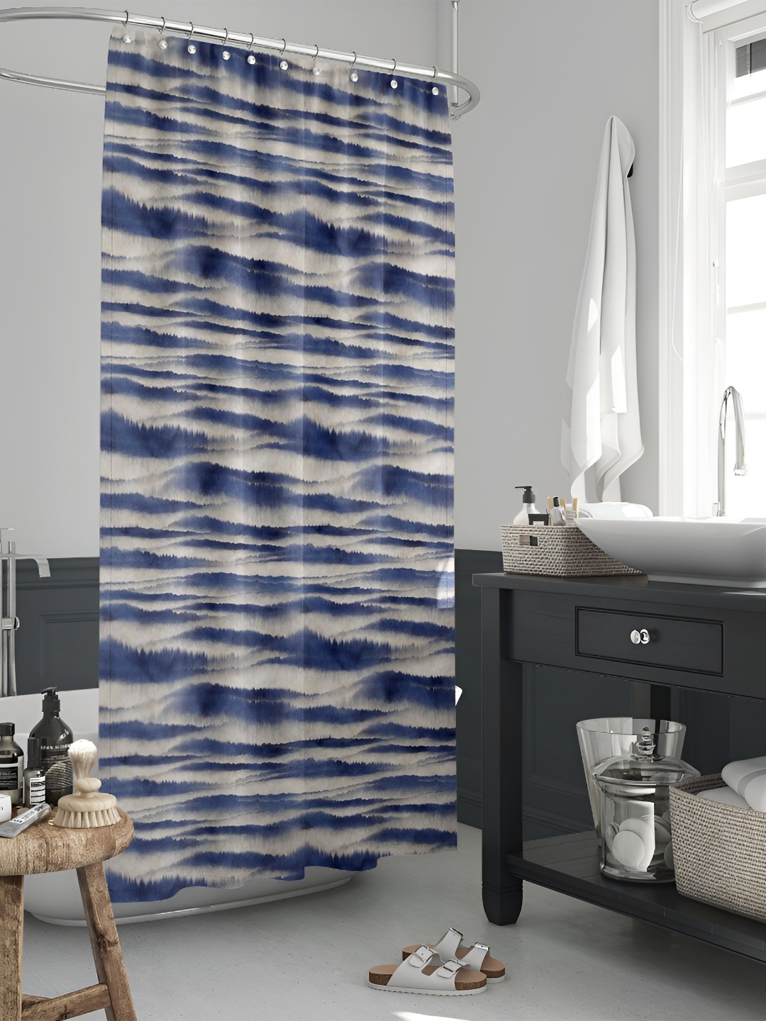 

ArtzFolio Single Piece Waterproof Polyester Shower Curtain, Multi