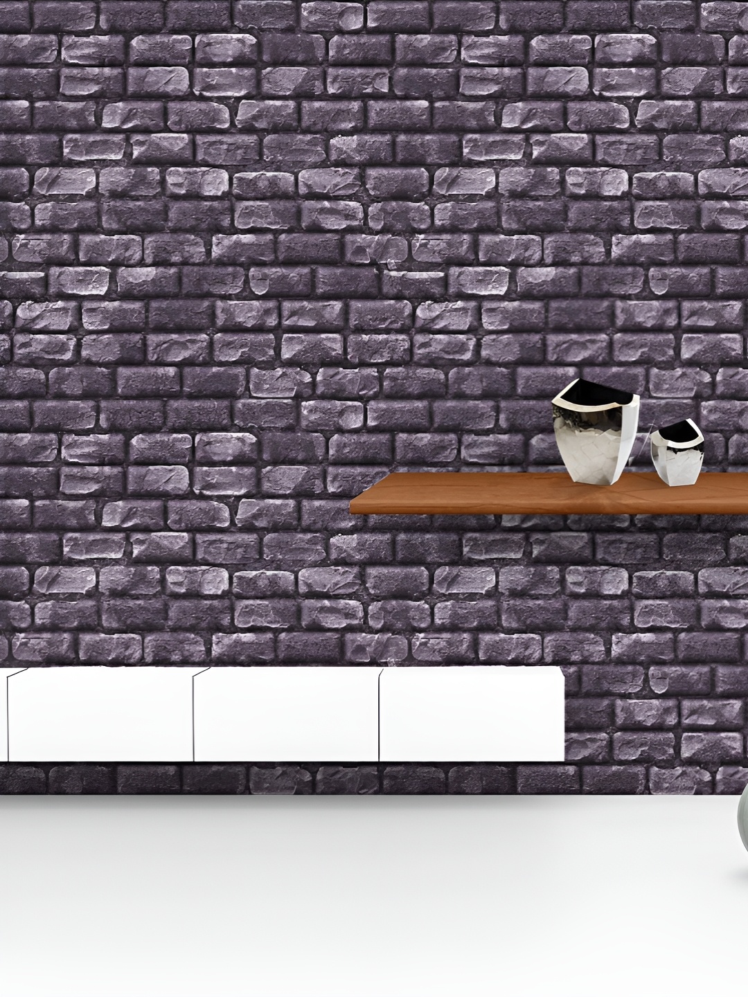 

ArtzFolio Printed UV-Resistant Anti-Bacterial Stone Brick Wall Peel & Stick Wallpaper, Multi