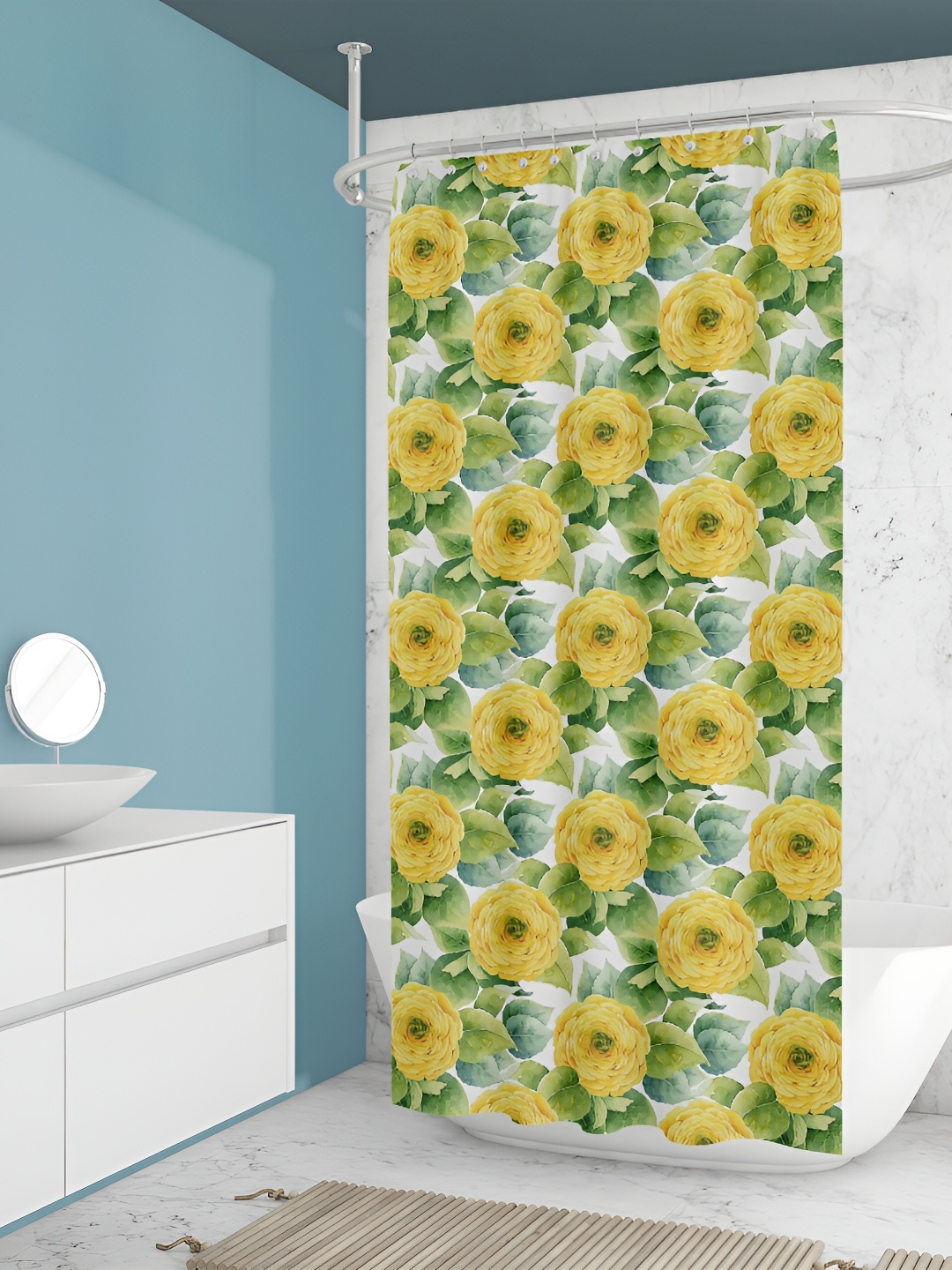 

ArtzFolio Single Piece Waterproof Polyester Shower Curtain, Multi