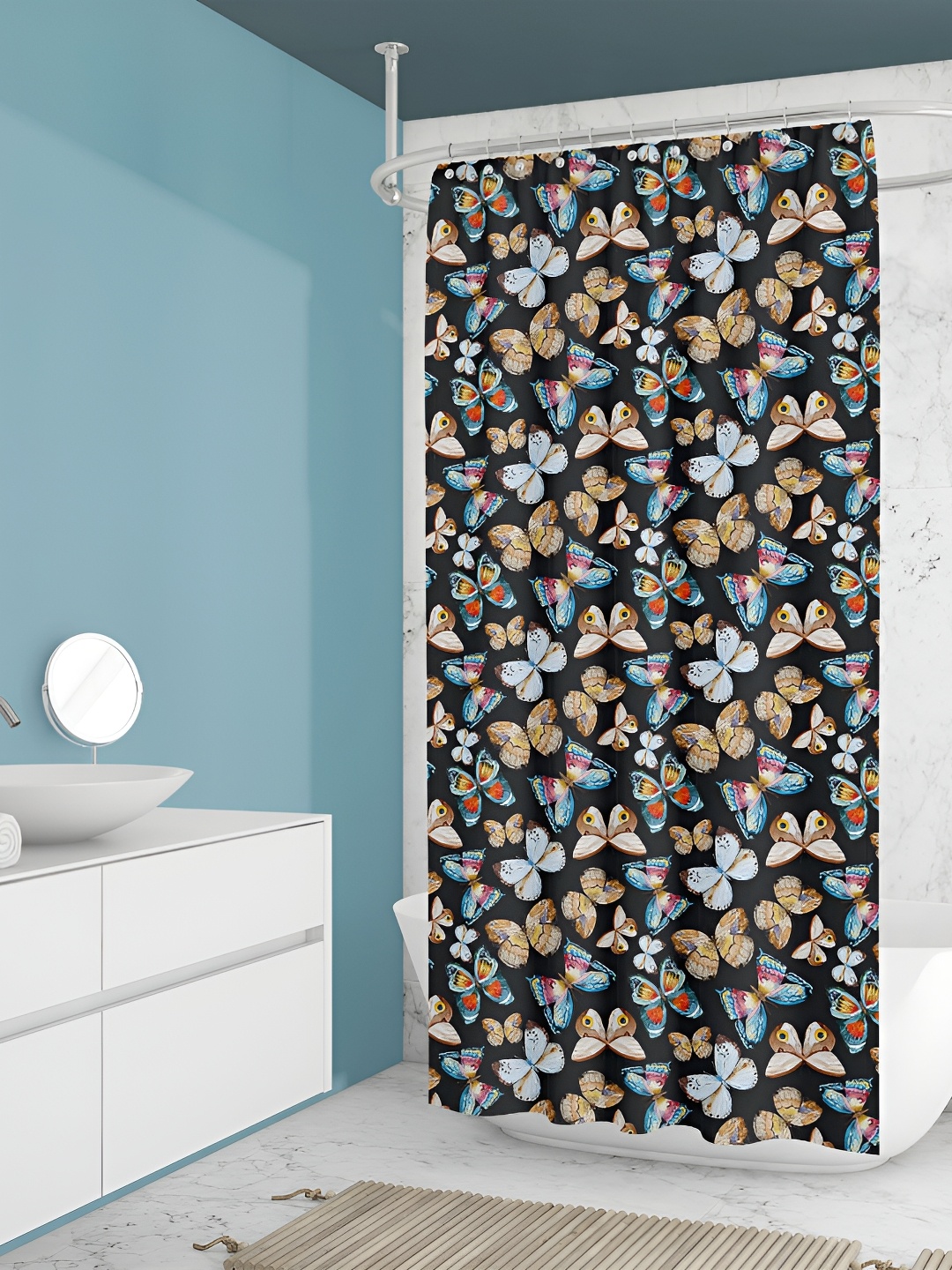 

ArtzFolio Black & White Printed Waterproof Shower Curtains