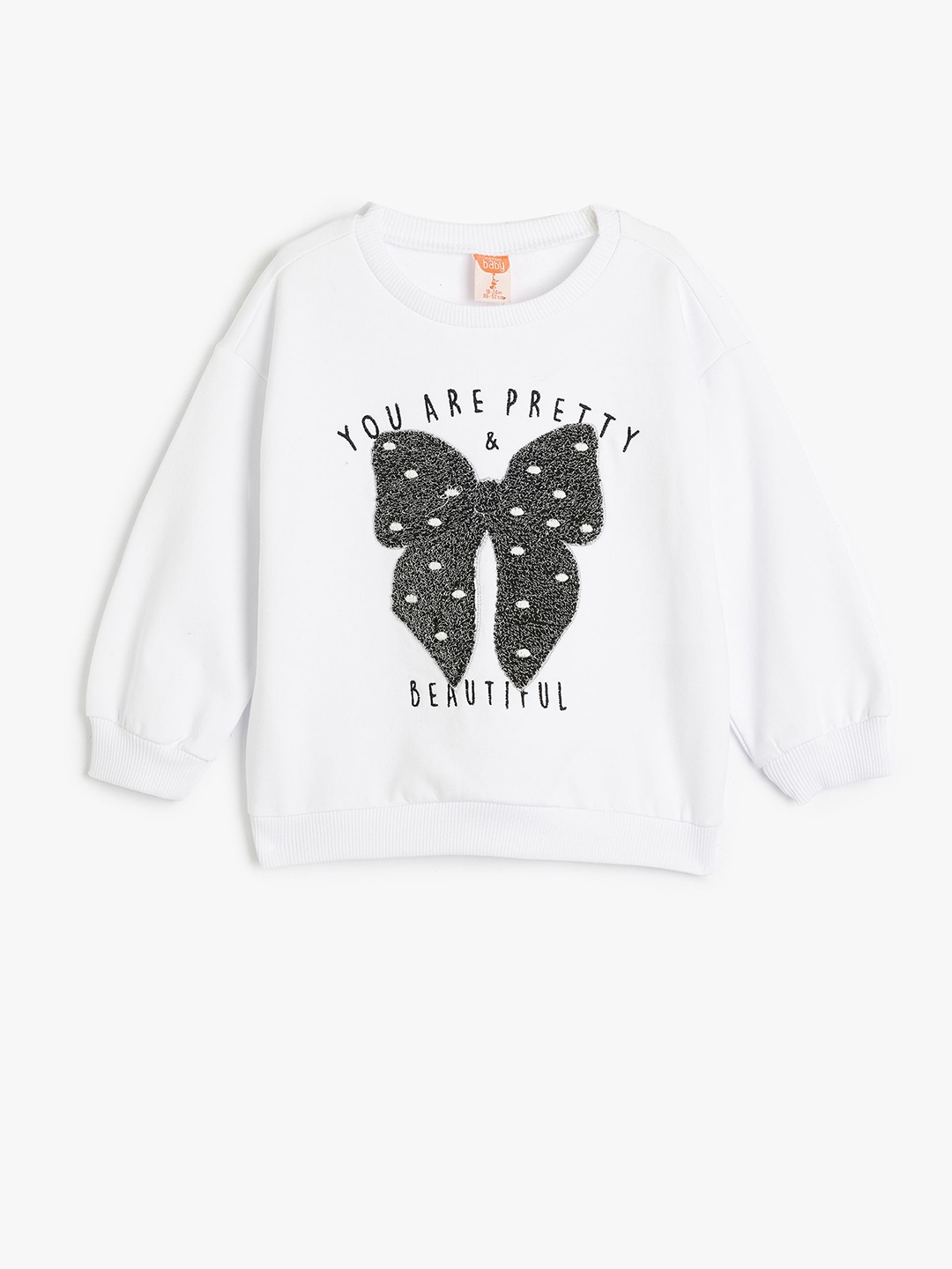 

Koton Girls Cotton Pullover Sweatshirt, White