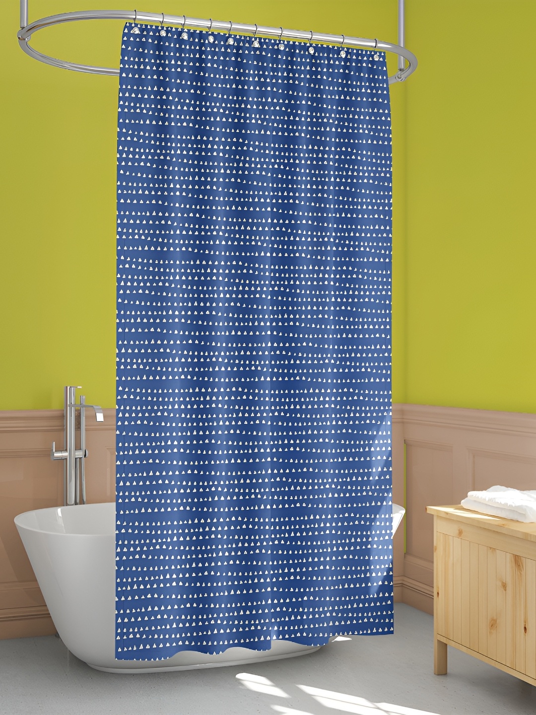 

ArtzFolio Blue & White Printed Waterproof Shower Curtainn