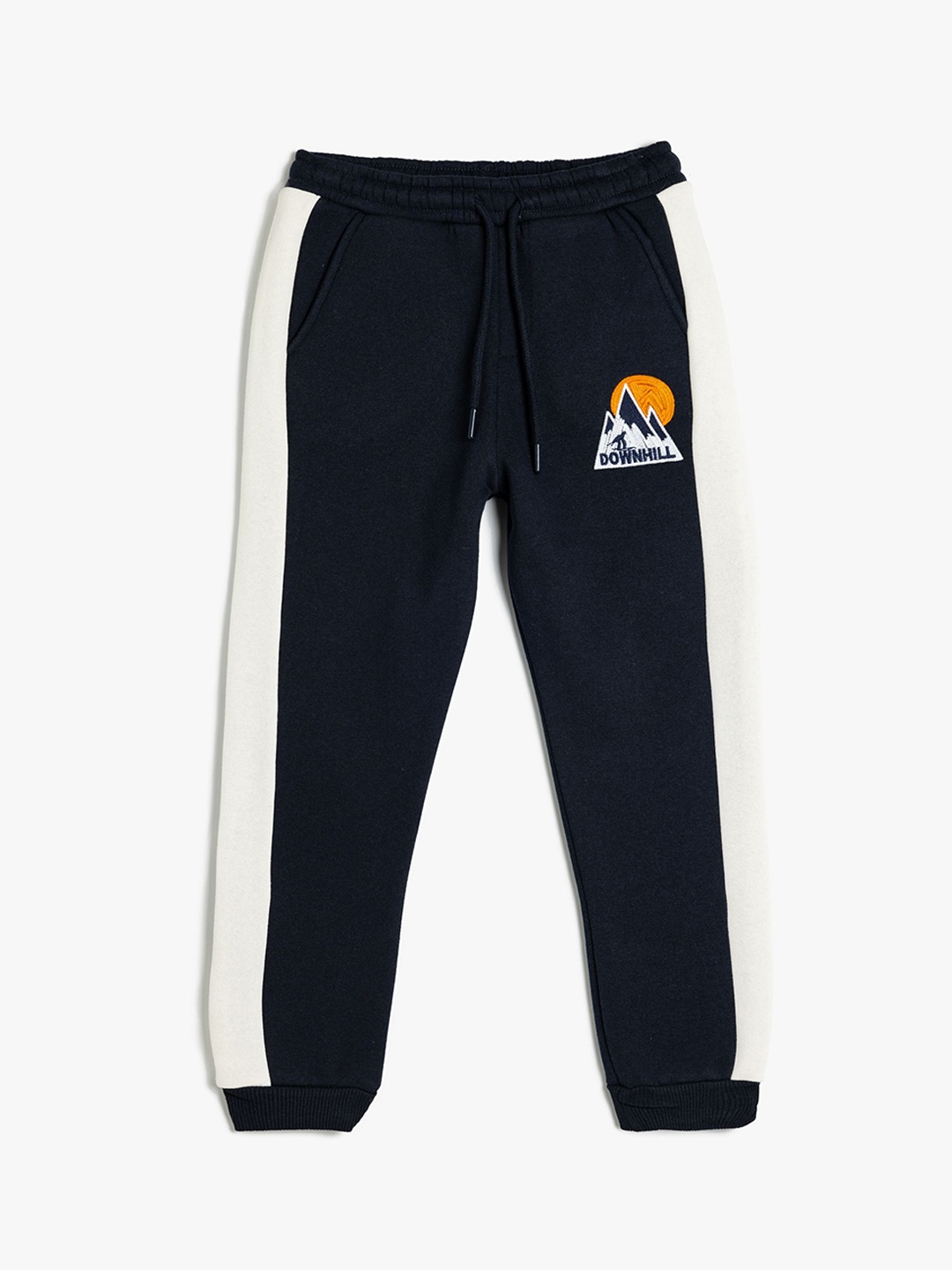 

Koton Boys colourblocked Regular Fit Mid-Rise Joggers, Navy blue