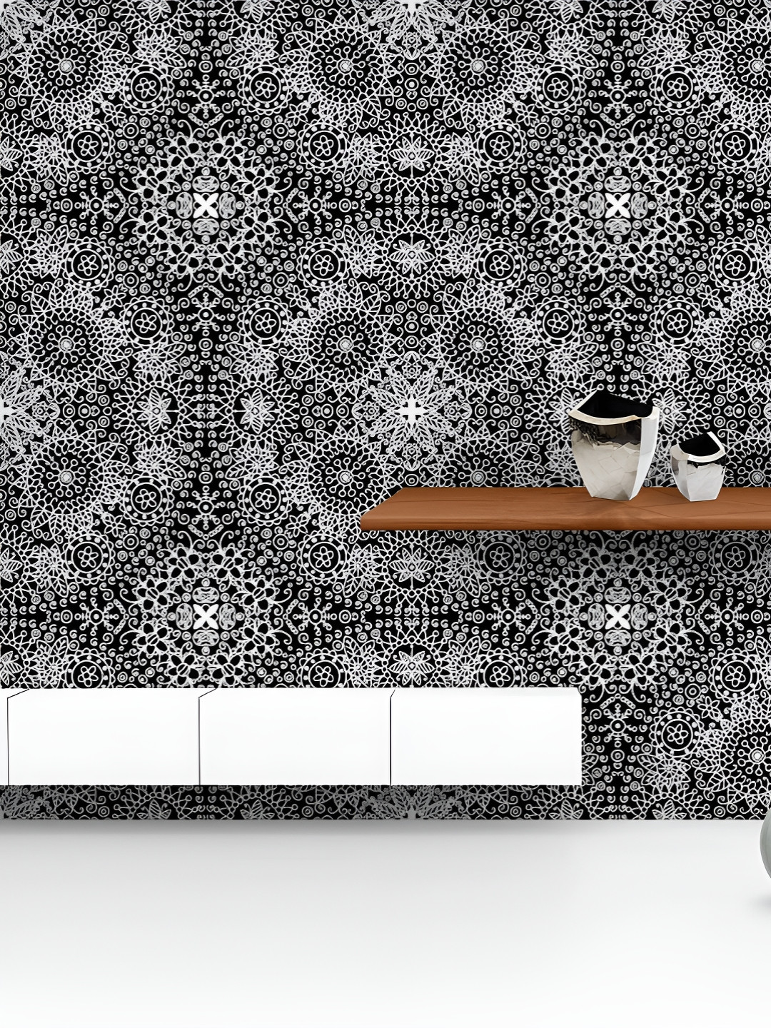 

ArtzFolio Printed UV-Resistant Anti-Bacterial Hand Drawn Floral Pattern Peel & Stick Wallpaper, Multi