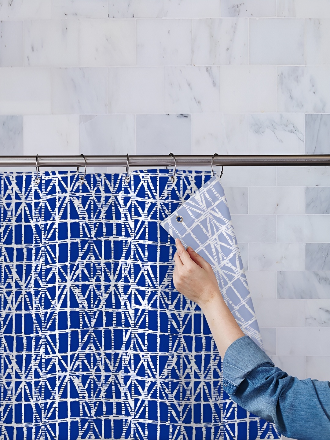 

ArtzFolio Single Piece Waterproof Polyester Shower Curtain, Multi