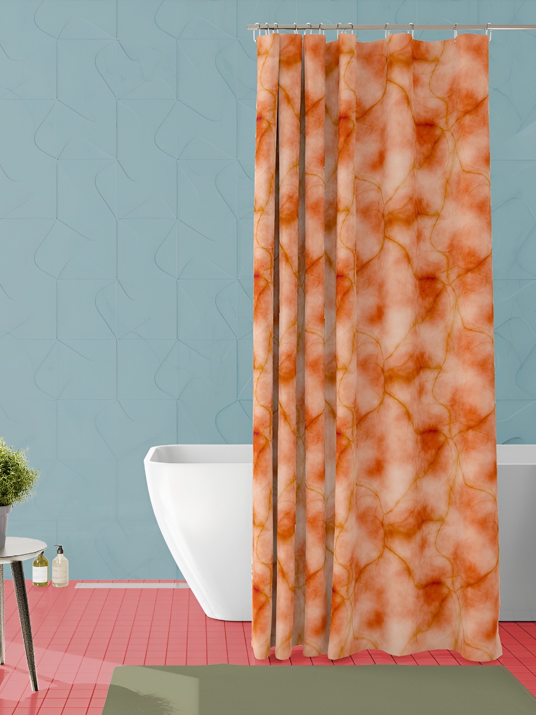 

ArtzFolio Brown & White Printed Waterproof Shower Curtain