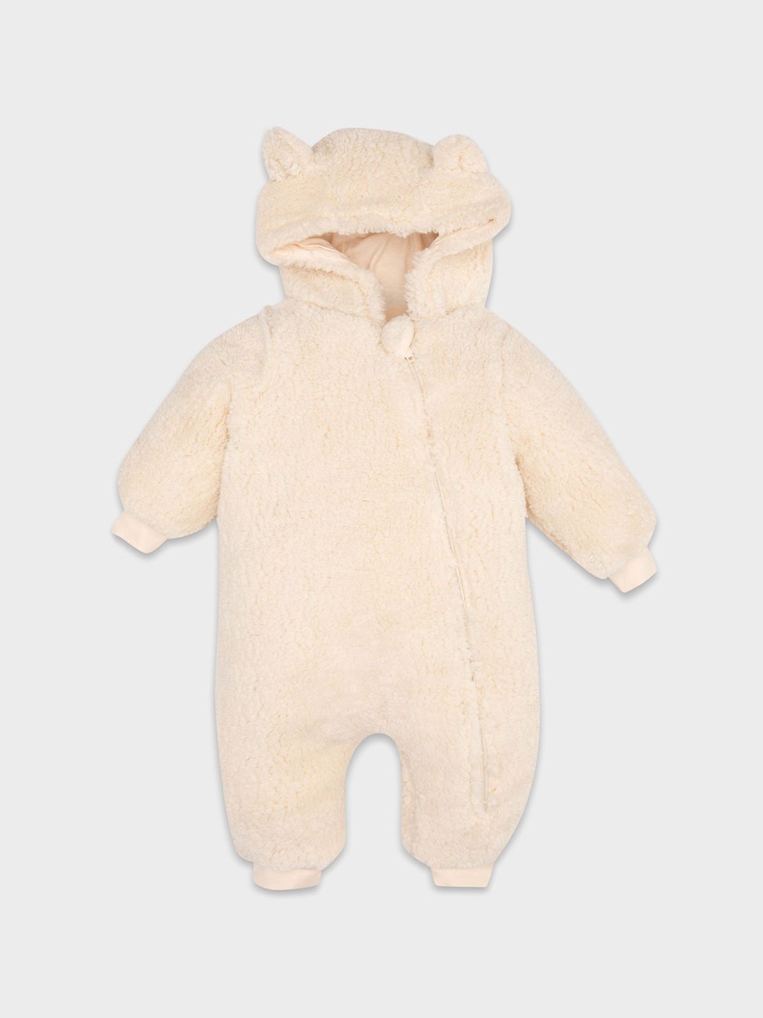 

DeFacto Girls Long Sleeves Hooded Basic Jumpsuit, Beige