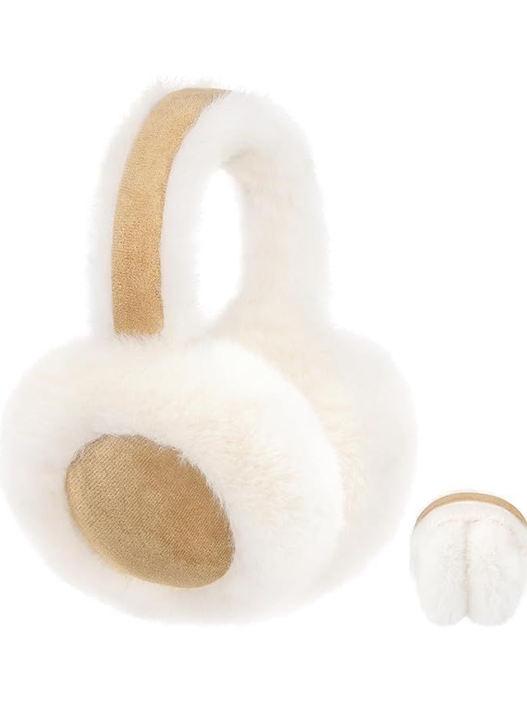 

Alexvyan Women Winter Soft Foldable Earmuff, Beige