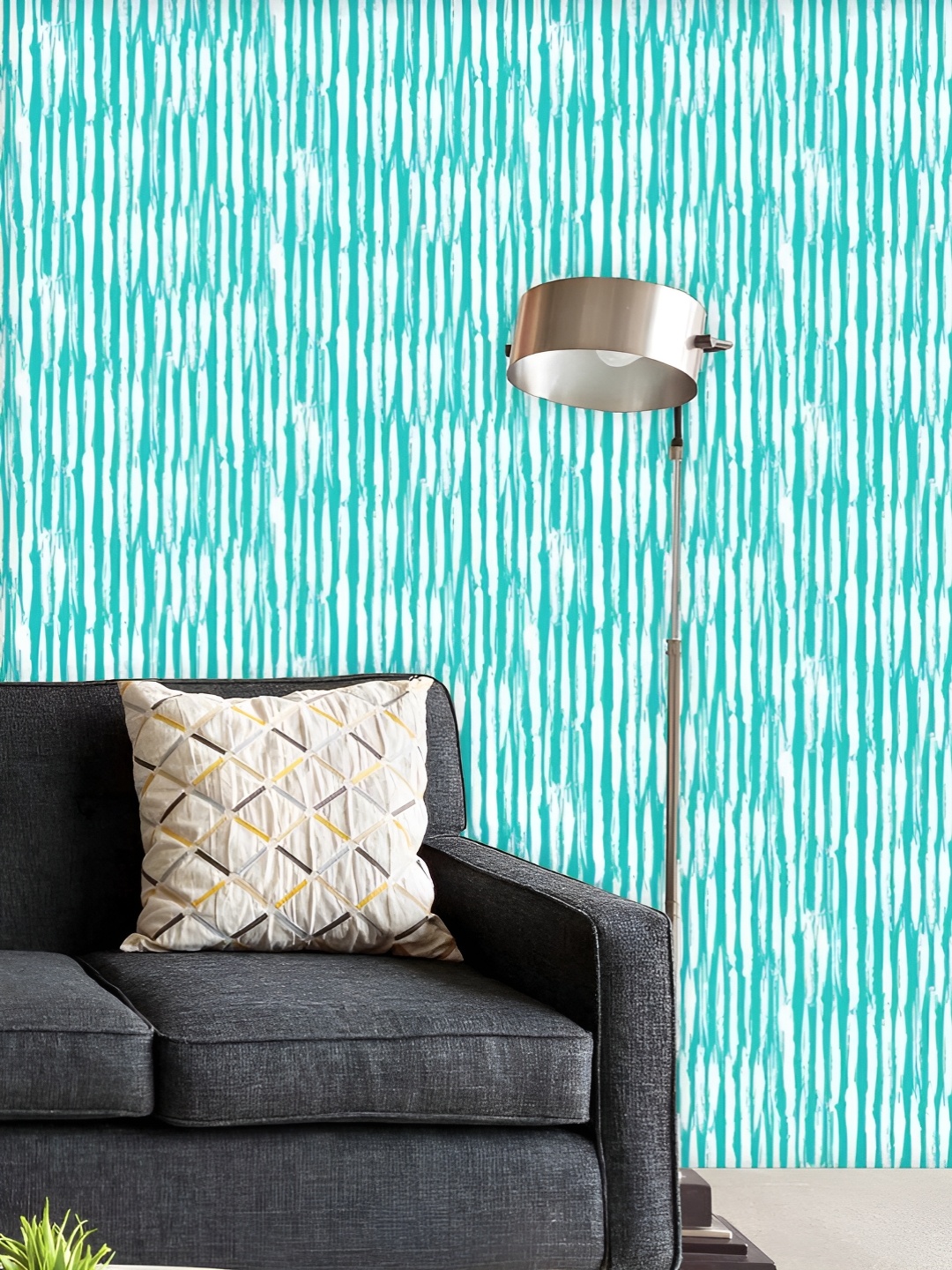 

ArtzFolio Printed UV-Resistant Anti-Bacterial Striped Lines Peel & Stick Wallpaper, Multi