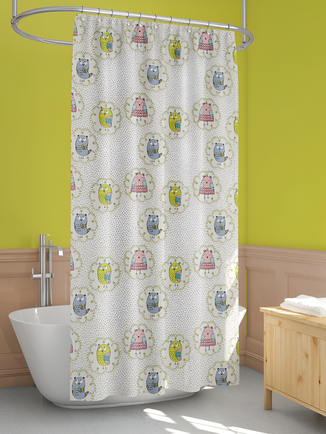 

ArtzFolio Single Piece Waterproof Polyester Shower Curtain, Multi