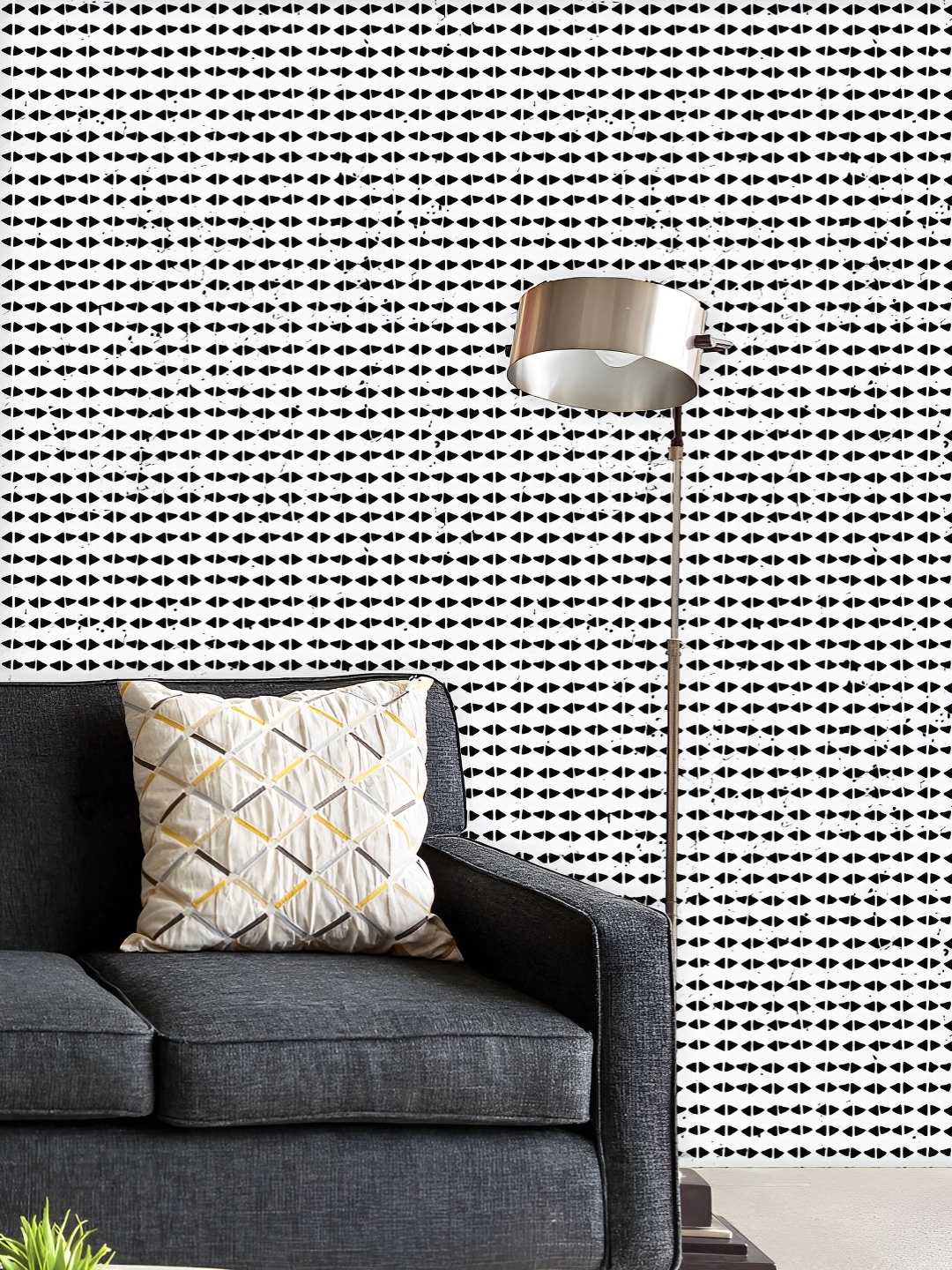 

ArtzFolio Printed UV-Resistant Anti-Bacterial Black And White Abstract Peel & Stick Wallpaper, Multi