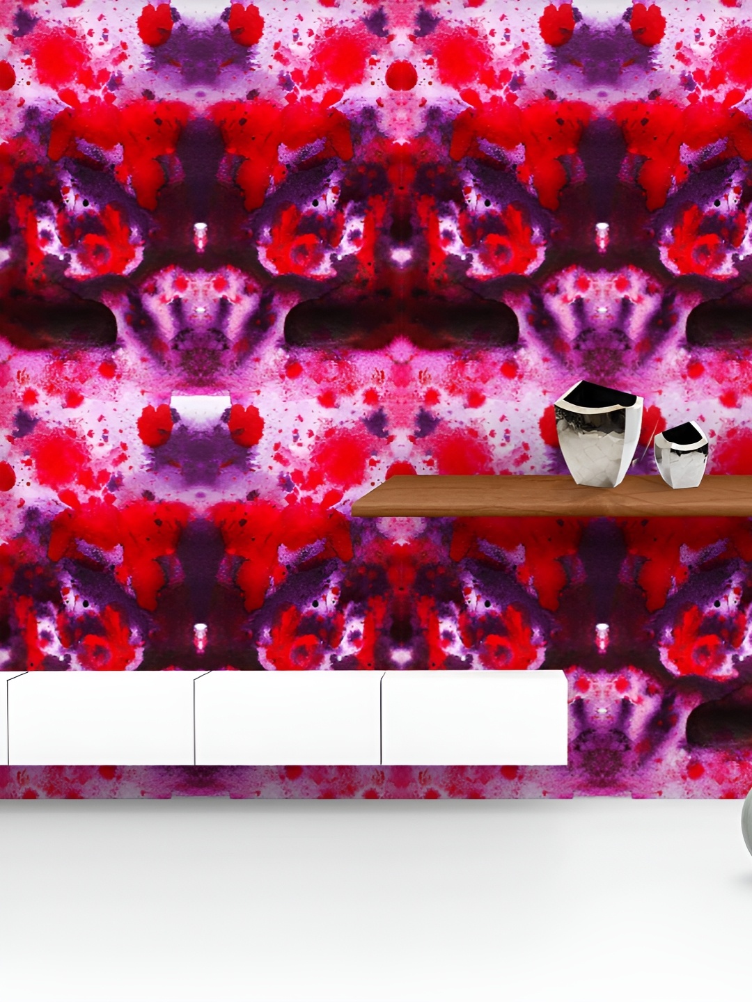 

ArtzFolio Printed UV-Resistant Anti-Bacterial Watercolor Abstract Pattern Peel & Stick Wallpaper, Multi