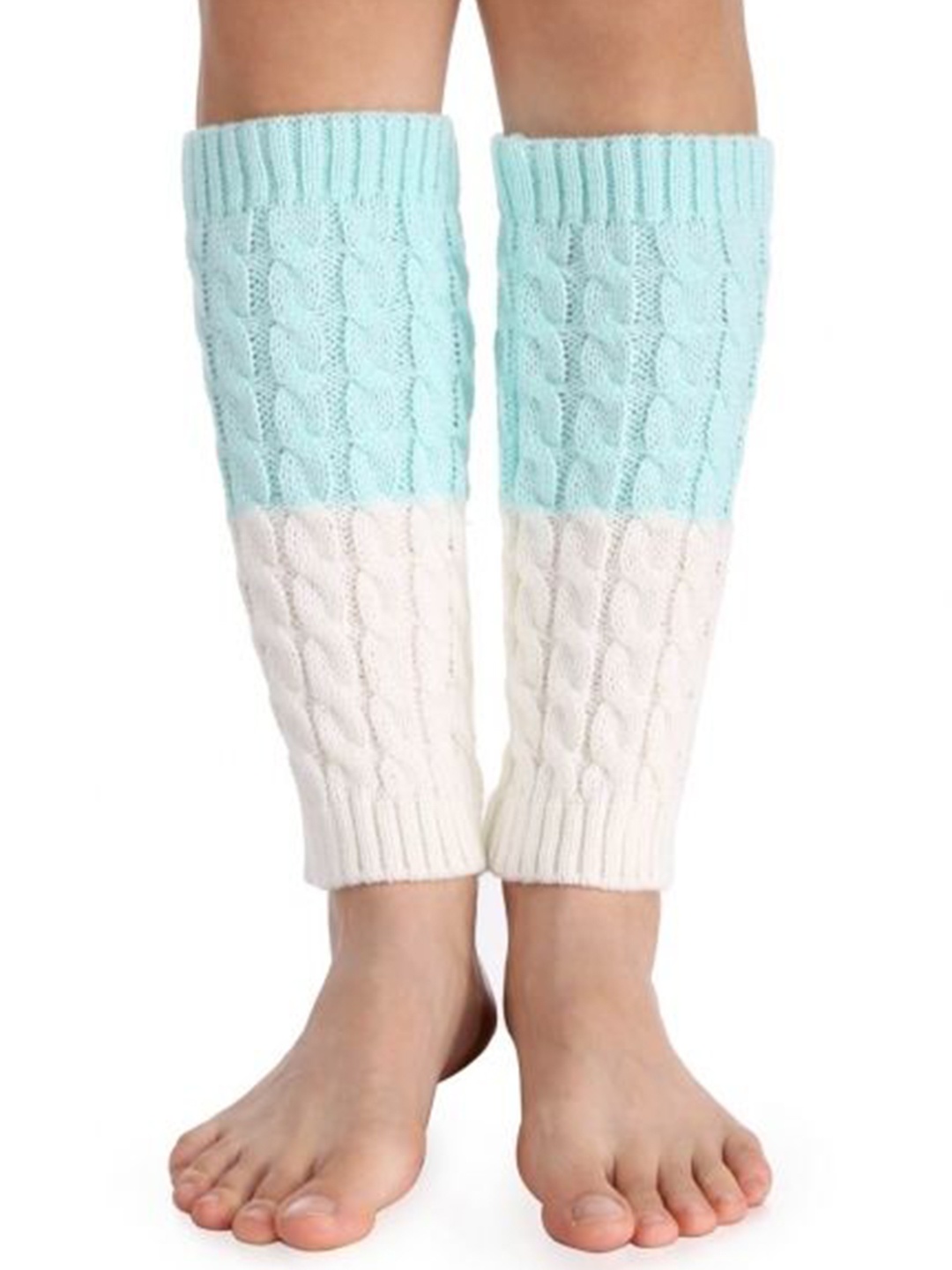 

Alexvyan Women Patterned Leg Warmer Socks, Blue