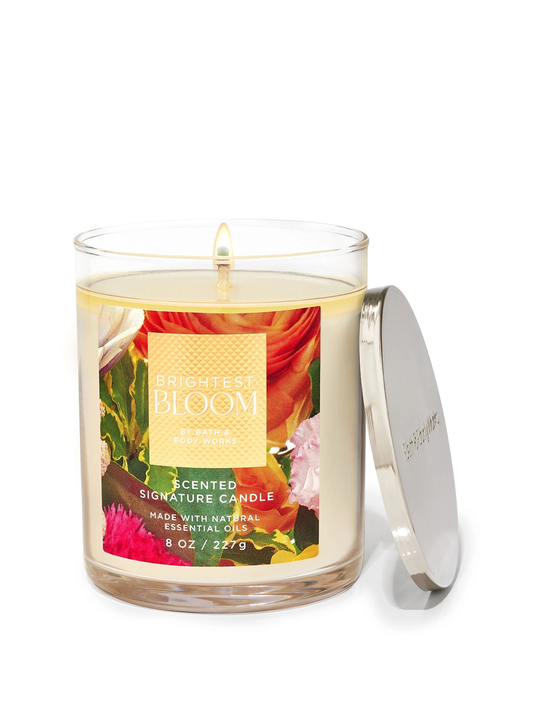 

Bath & Body Works Brightest Bloom Signature Single Wick Candle - 227g, Red